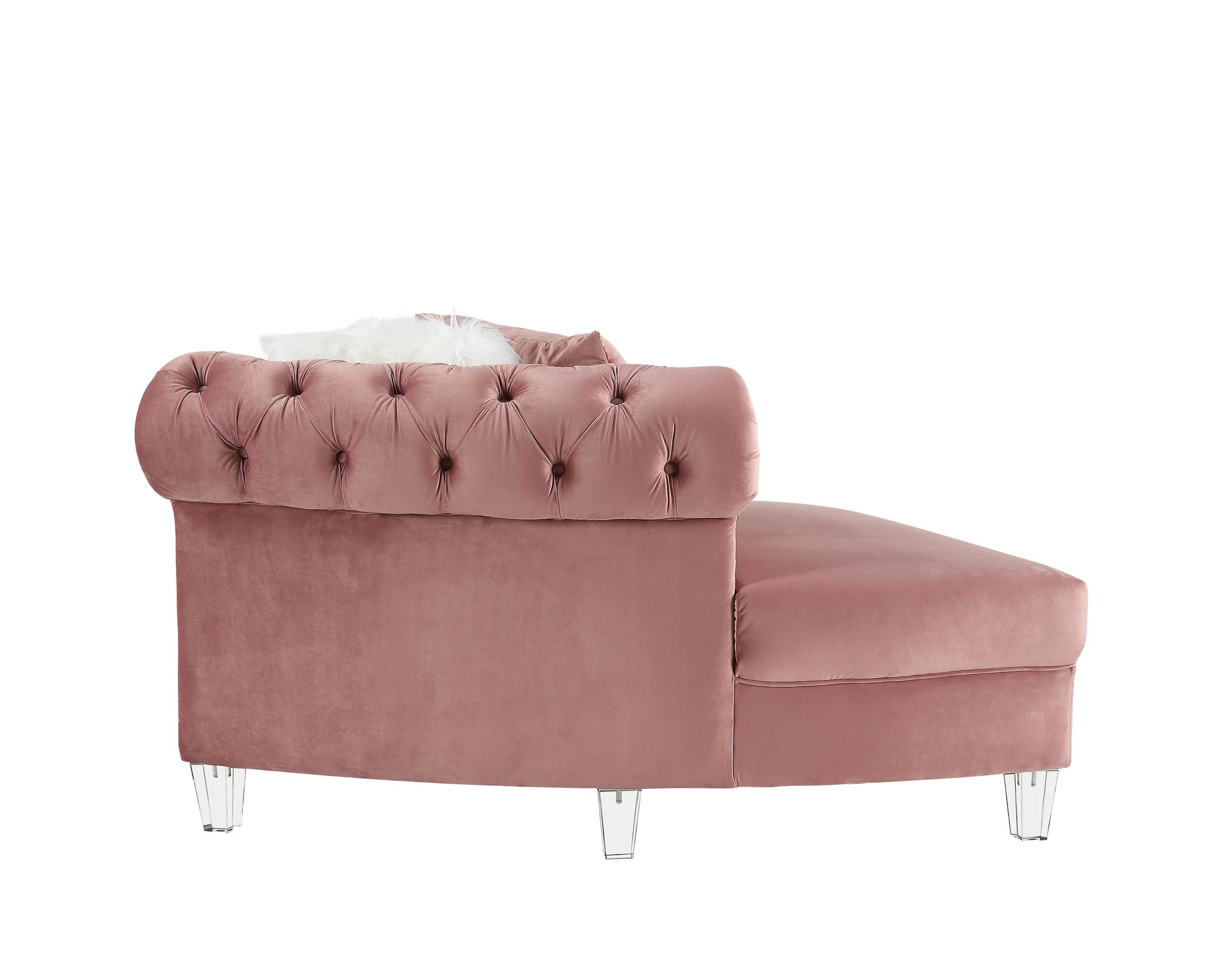 

    
Acme Furniture Ninagold Sectional Sofa Pink 57360-4pcs

