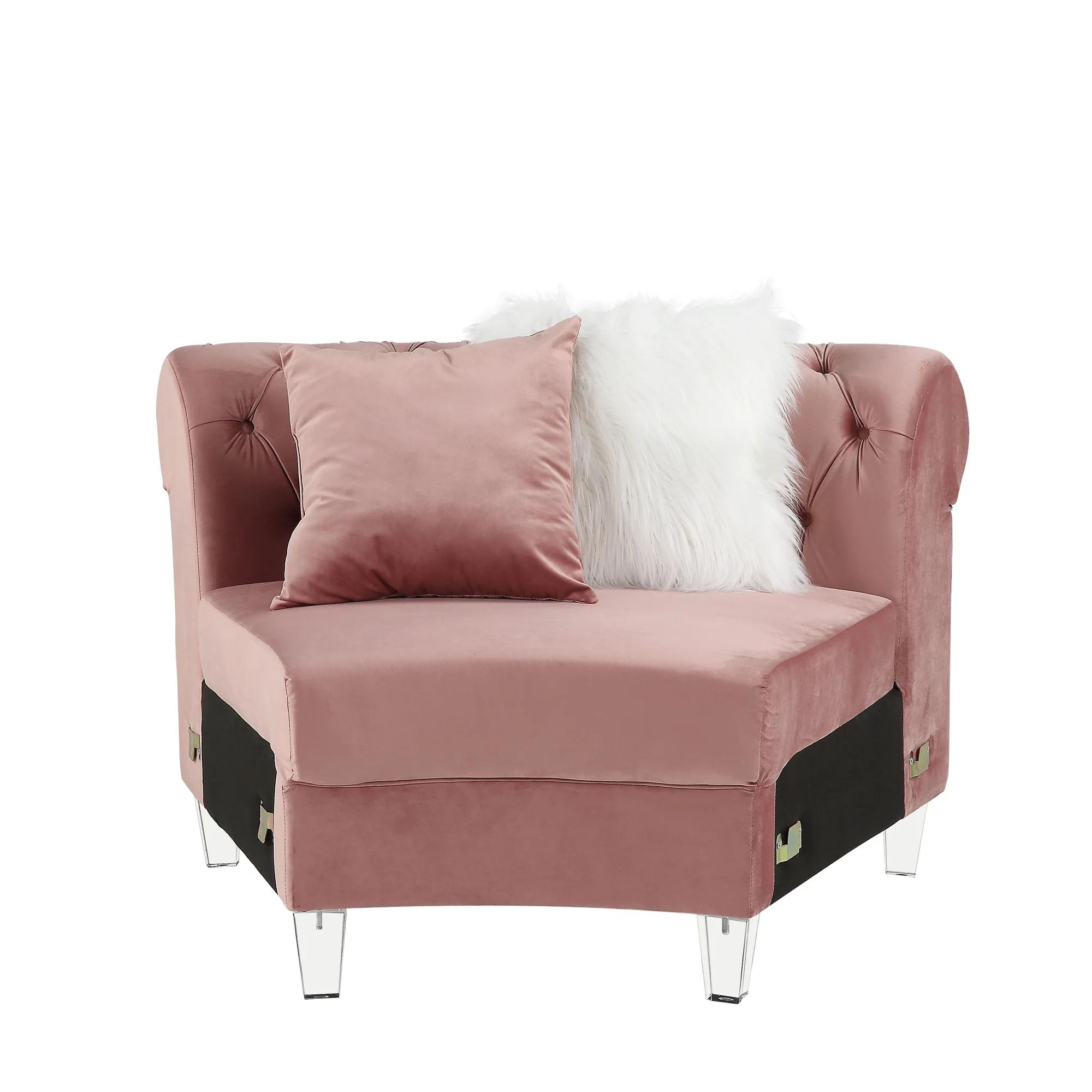 

                    
Acme Furniture Ninagold Sectional Sofa Pink Velvet Purchase 
