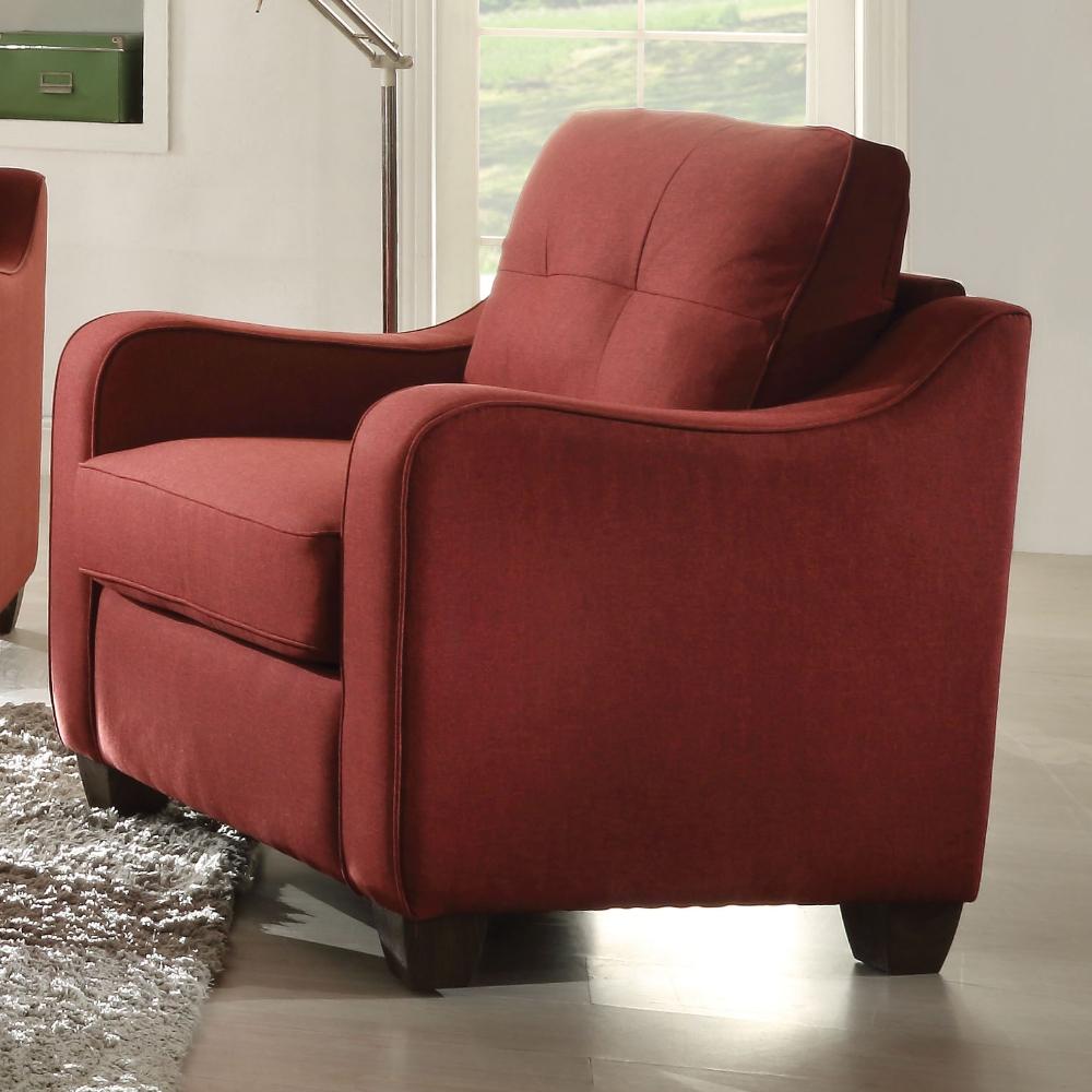 

    
Modern Red Linen Chair by Acme Cleavon II 53562

