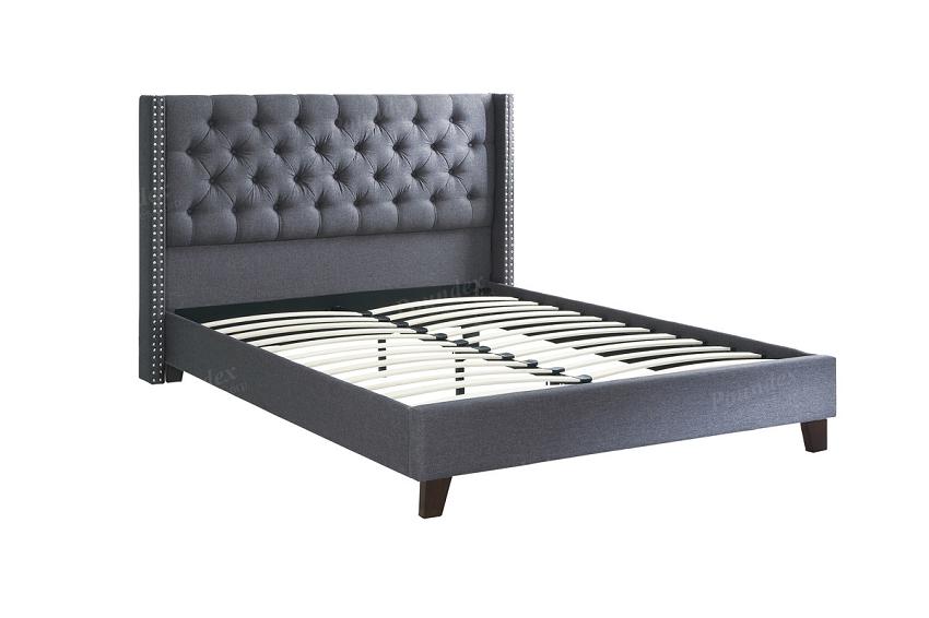 

    
Modern Grey Polyfiber Upholstered Queen Bed F9371 Poundex
