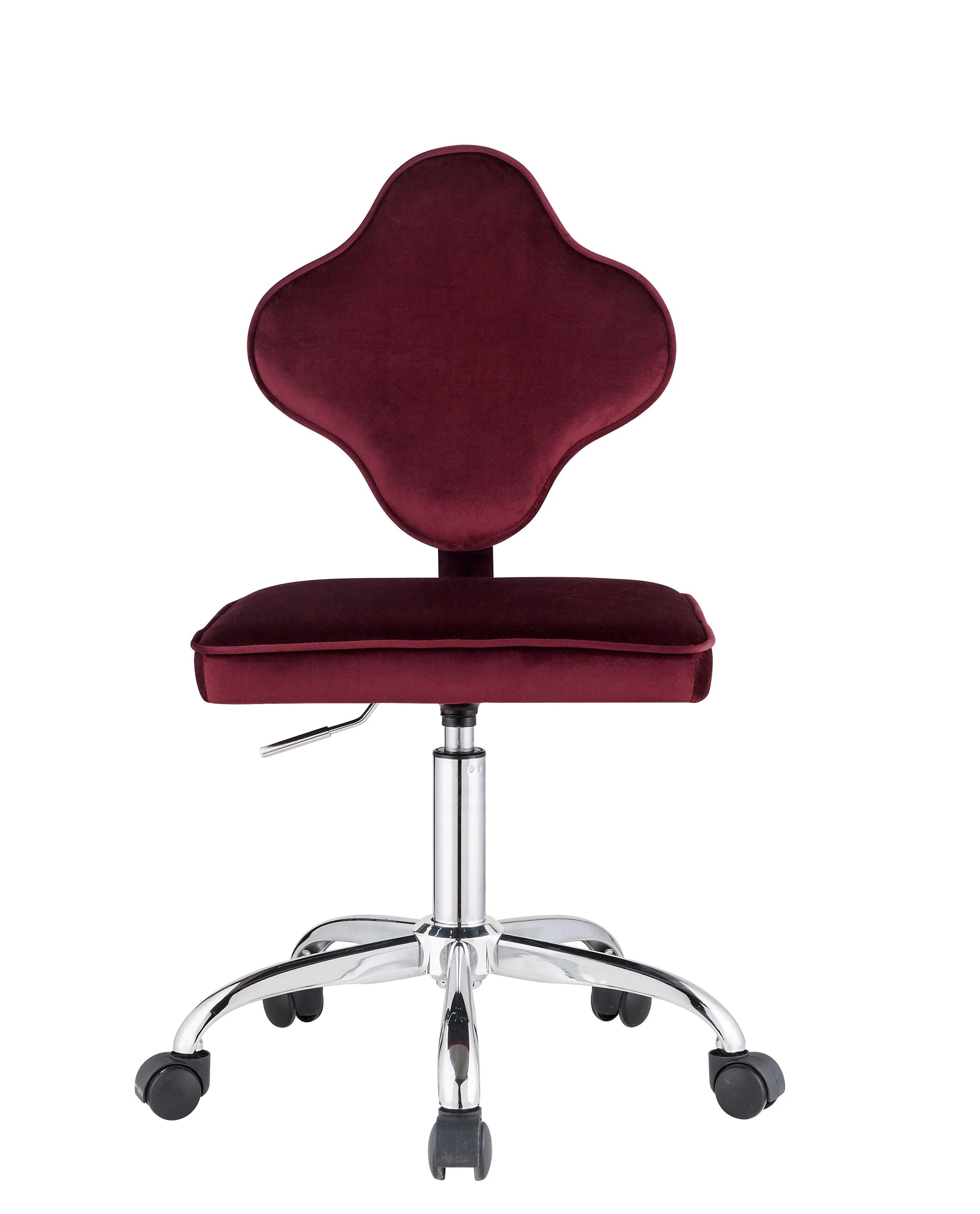 

    
Modern Red Velvet & Chrome Office Chair by Acme Clover 93070
