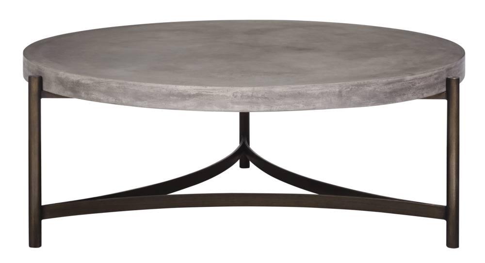 

    
Modern Round Coffee Table with Concrete Top LYON by Modus Furniture
