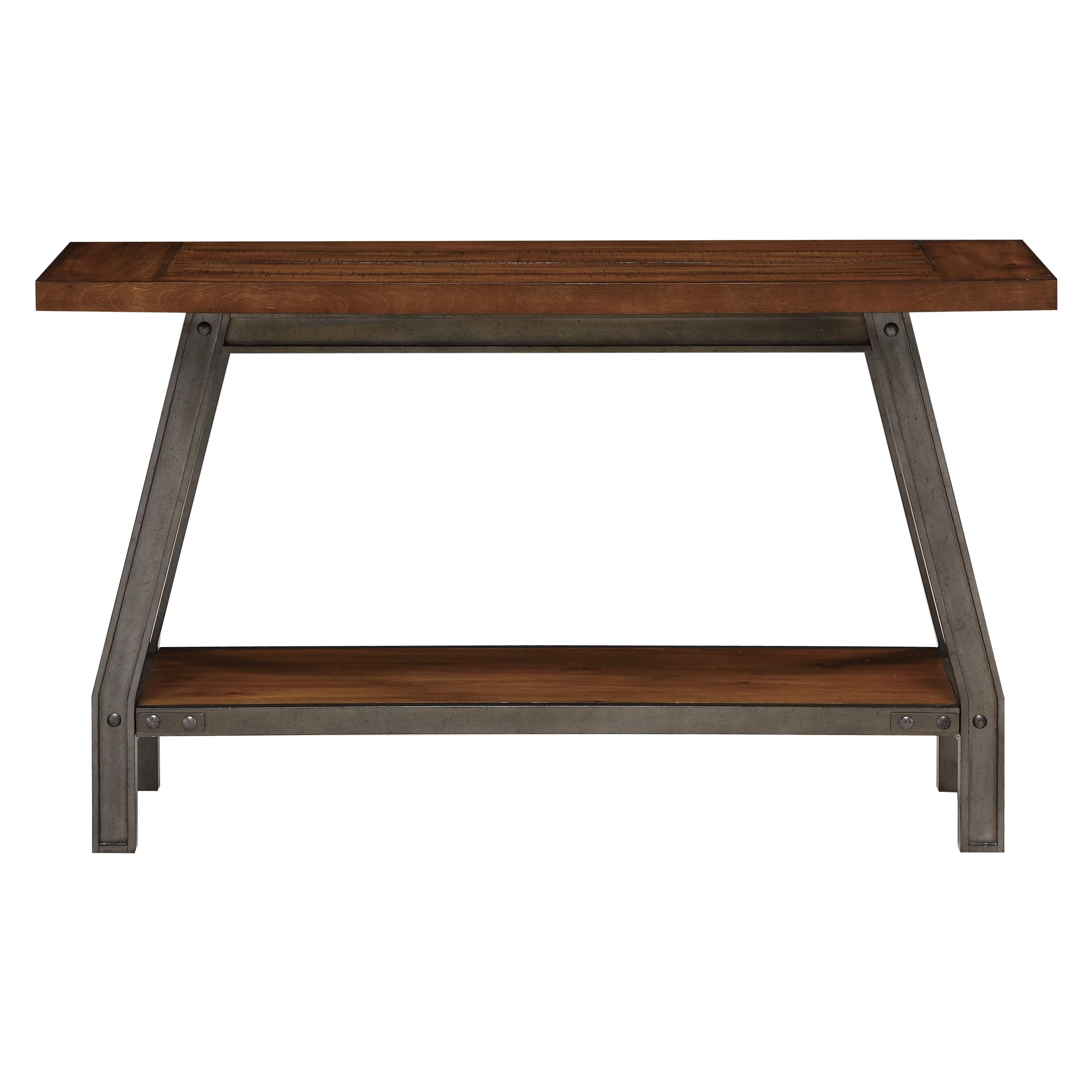 Modern Sofa Table 1715-05 Holverson 1715-05 in Rustic Brown 