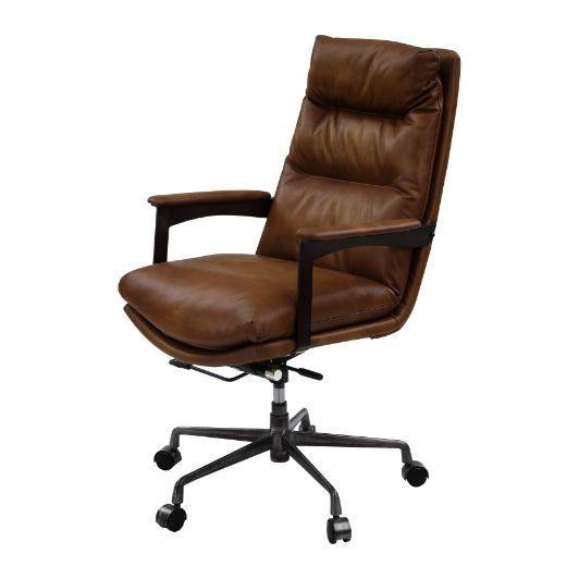 

    
Modern Sahara Top Grain Leather Office Chair by Acme Crursa 93169
