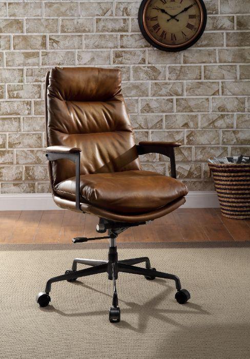 

    
93169 Modern Sahara Top Grain Leather Office Chair by Acme Crursa 93169
