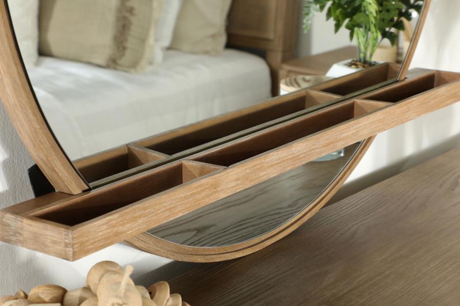 

    
 Photo  Modern Sand Wash/Gray Solid Wood Queen Panel Bedroom Set 5PCS Coaster Arini 224301Q

