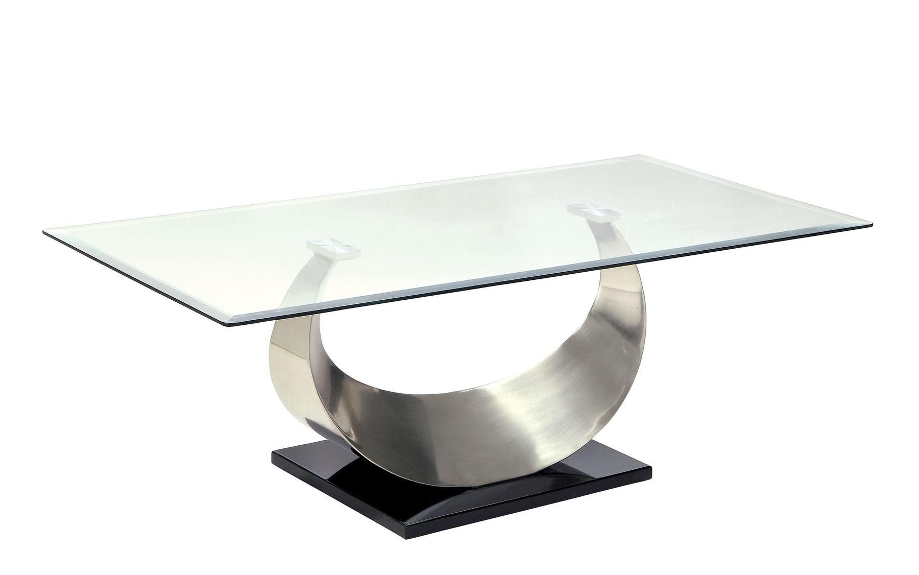 

    
Satin Plated Tempered Glass Coffee Table ORLA CM4726C FOA Contemporary Glam
