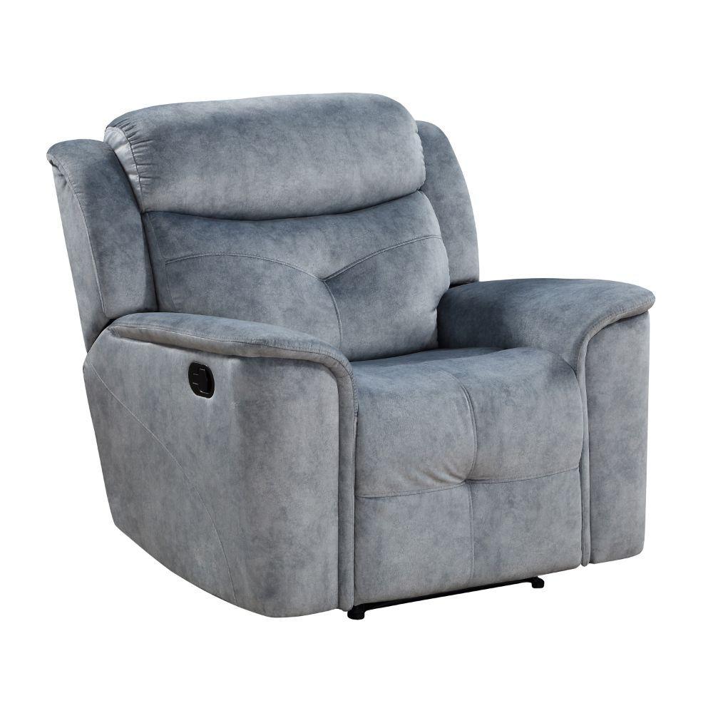 

    
Modern Silver Gray Fabric Recliner by Acme Mariana 55032
