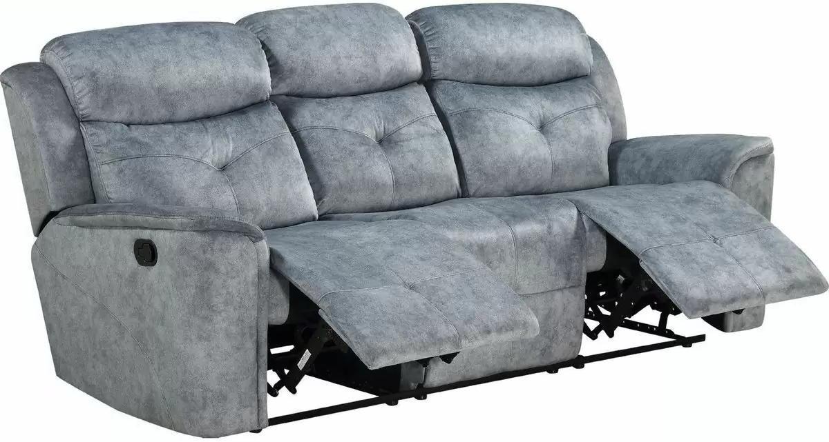 

    
Modern Silver Gray Fabric Sofa by Acme Mariana 55030
