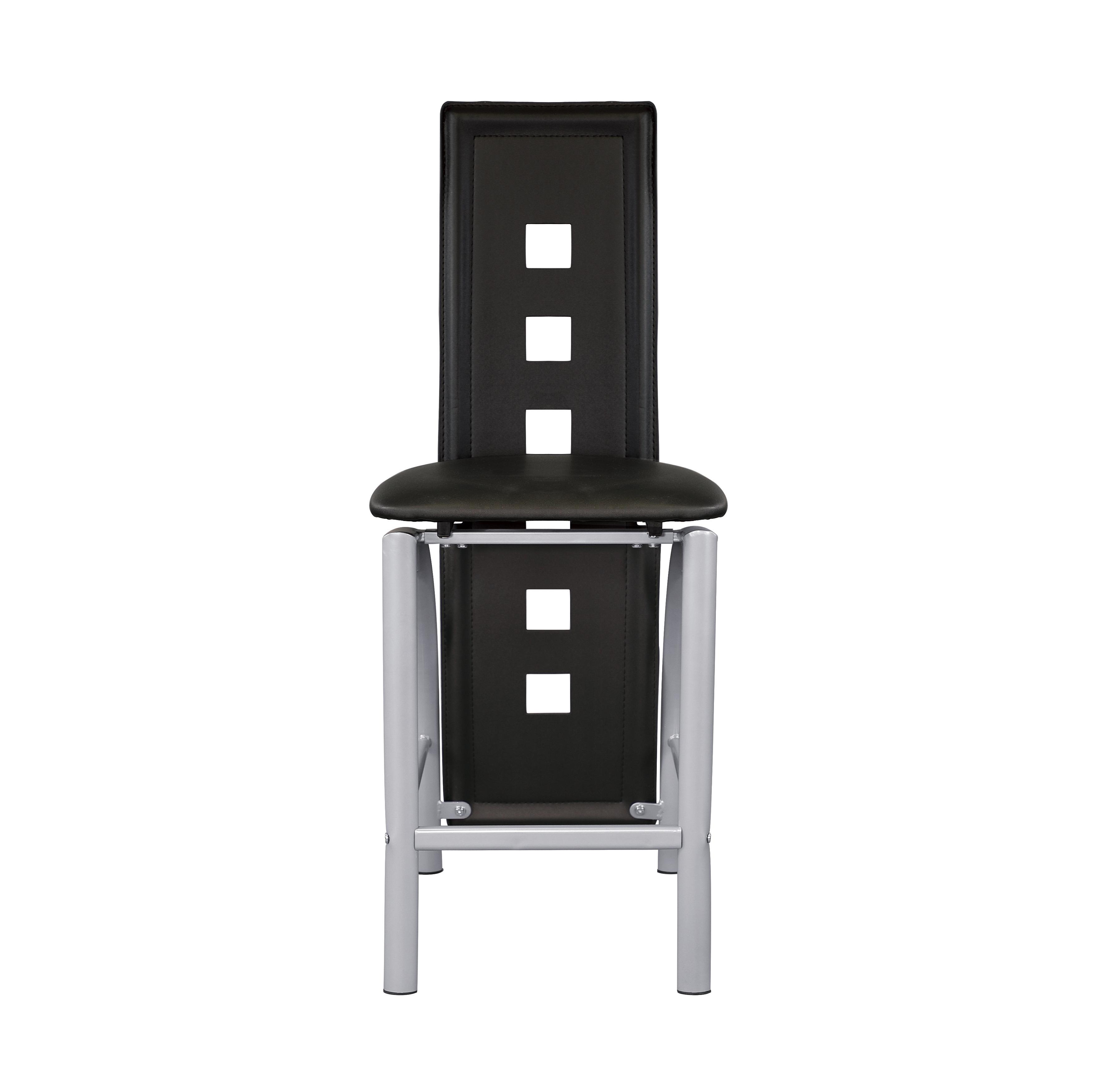 Modern Counter Height Chair 5532-24 Sona 5532-24 in Silver Polyurethane