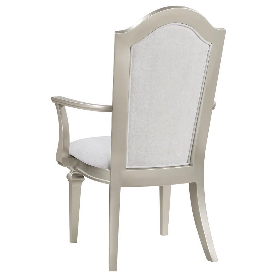 

    
 Order  Modern Silver Oak Wood Arm Chair Set 2PCS Coaster Evangeline 107553
