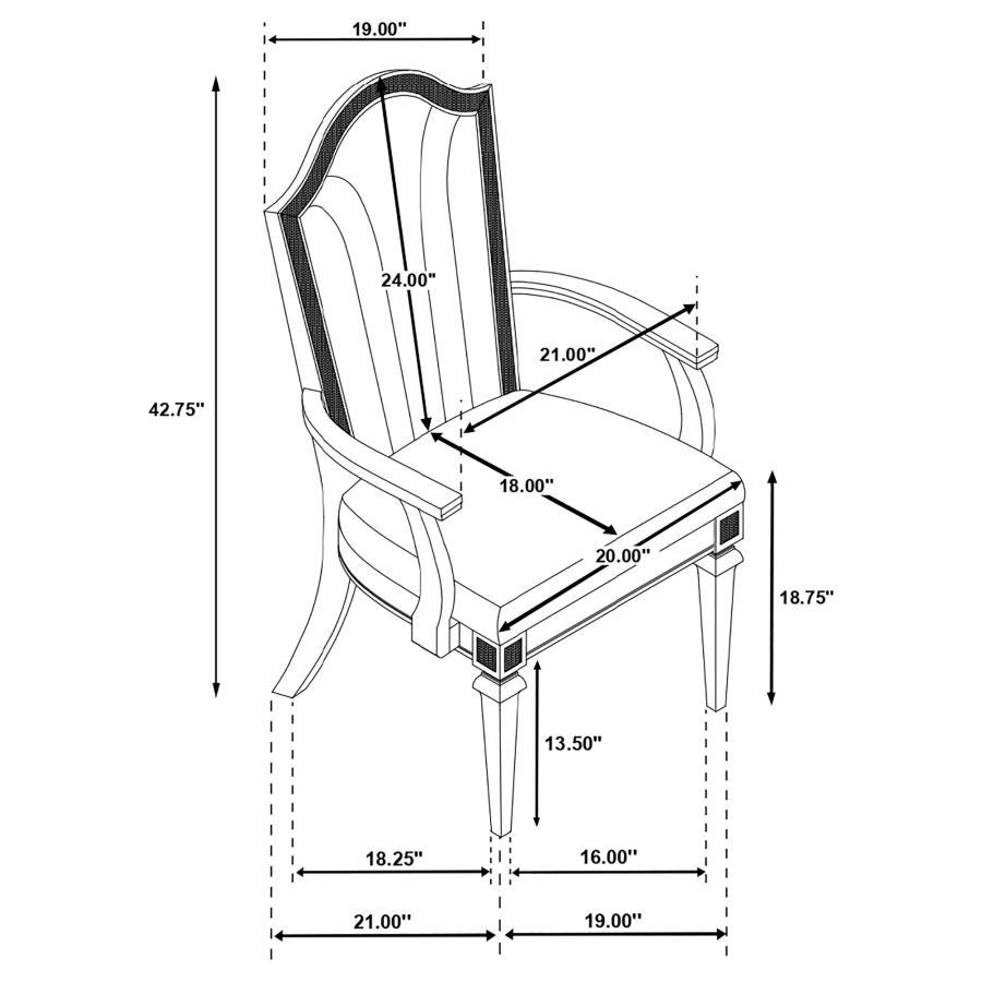 

        
Coaster Evangeline Arm Chair Set 2PCS 107553-AC-2PCS Arm Chair Set Oak/Silver/Ivory Chenille 65129919498948
