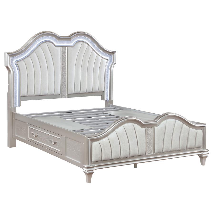 

    
223390Q Modern Silver Oak Wood Queen Storage Panel Bed Coaster Evangeline 223390Q
