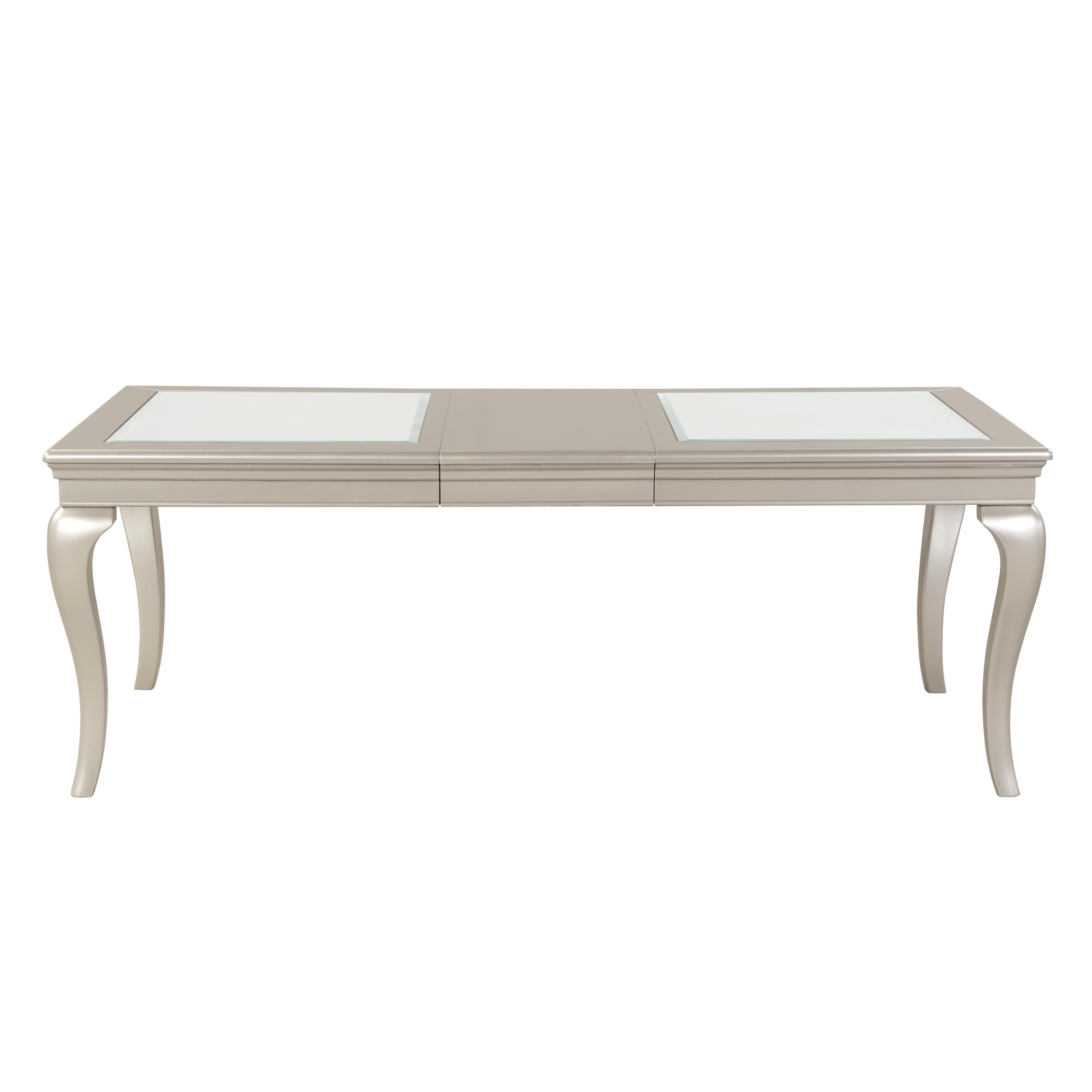 

    
Glam Silver Wood Dining Table Homelegance 5546-84 Crawford
