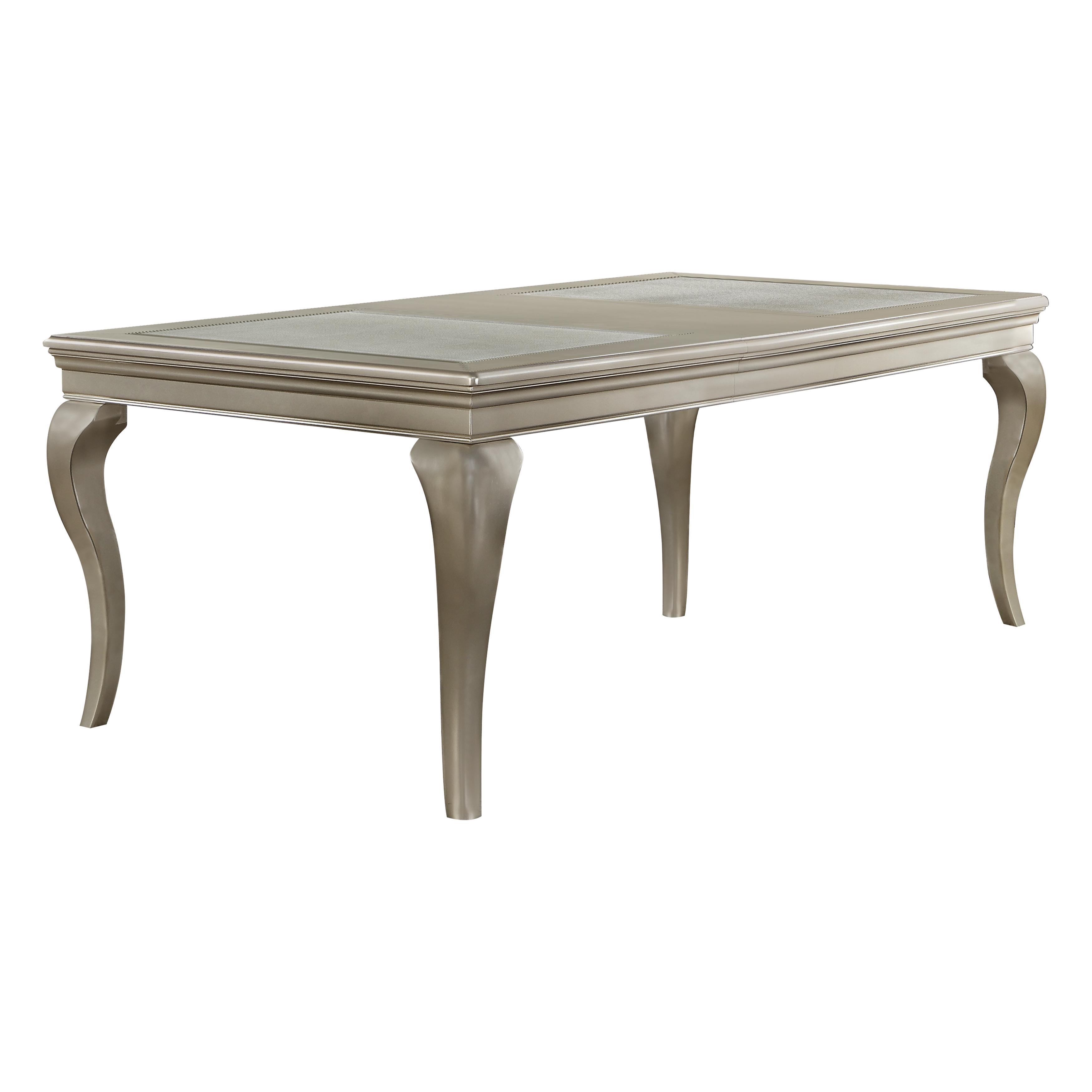 

    
Glam Silver Wood Dining Table Homelegance 5546-84 Crawford
