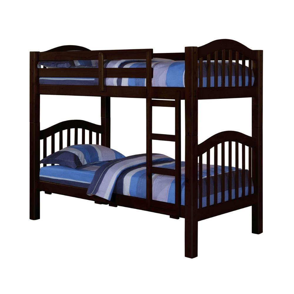 

    
Modern & Simple Espresso Convertible Twin/Twin Bunk Bed by Acme Heartland 02554
