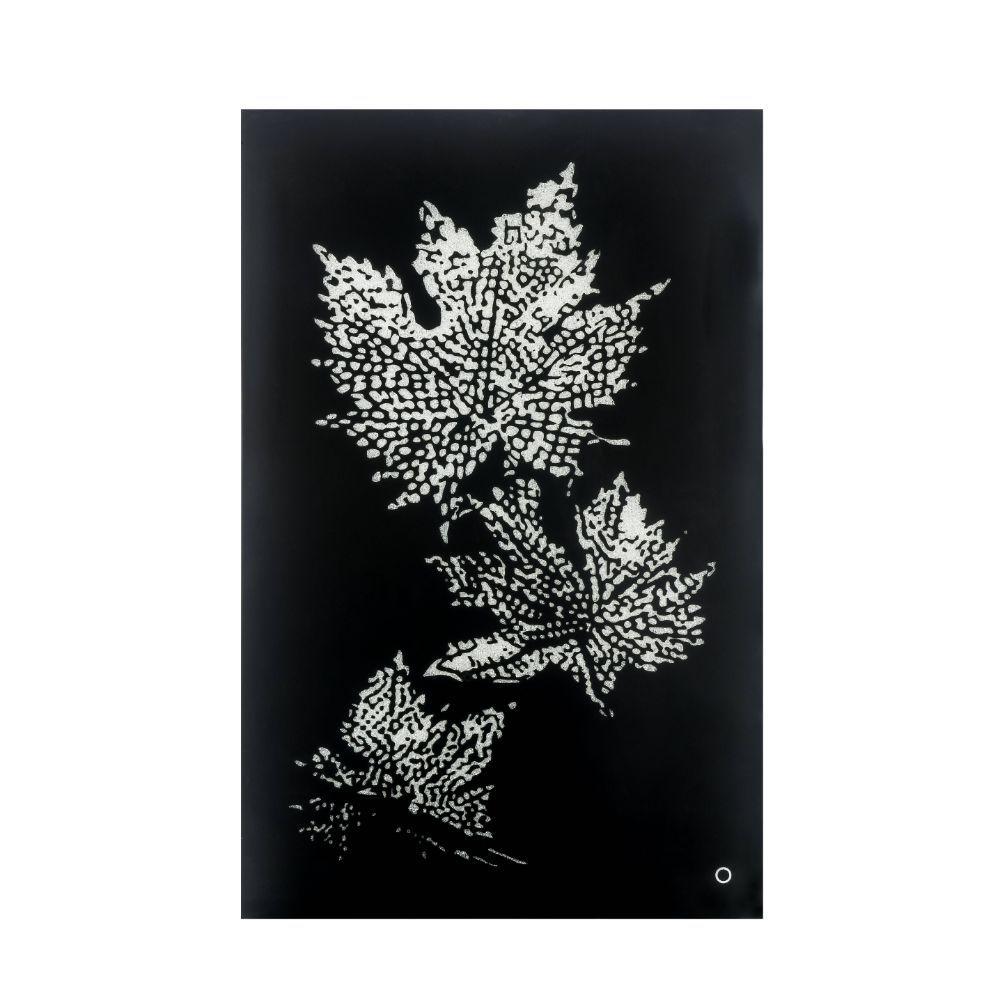 

    
Modern Smoky Glass & Faux Crystal Maple Wall Art w/ LED by Acme Hadrias 97716
