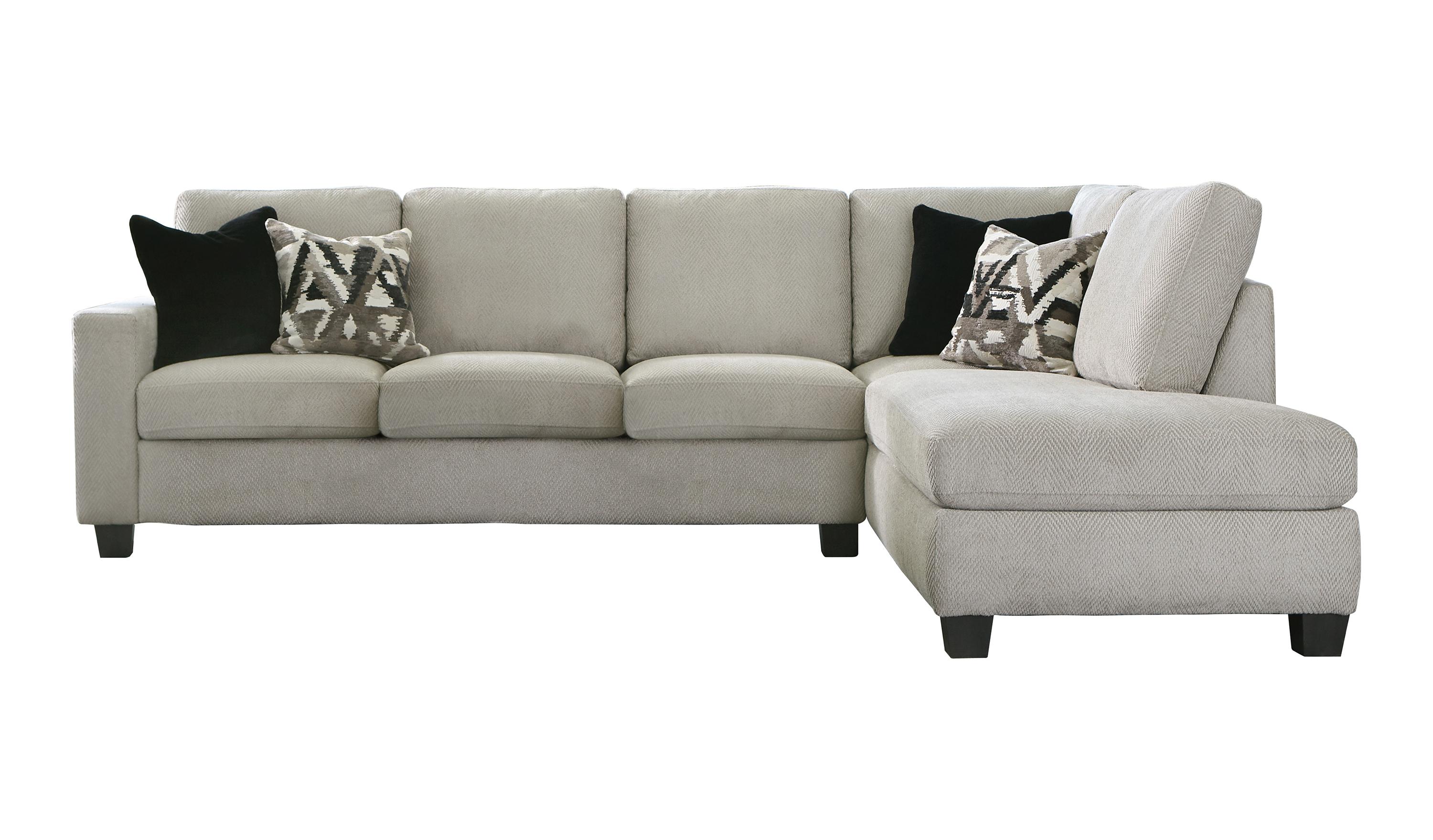 Modern Sectional 509766 Whitson 509766 in Stone Chenille