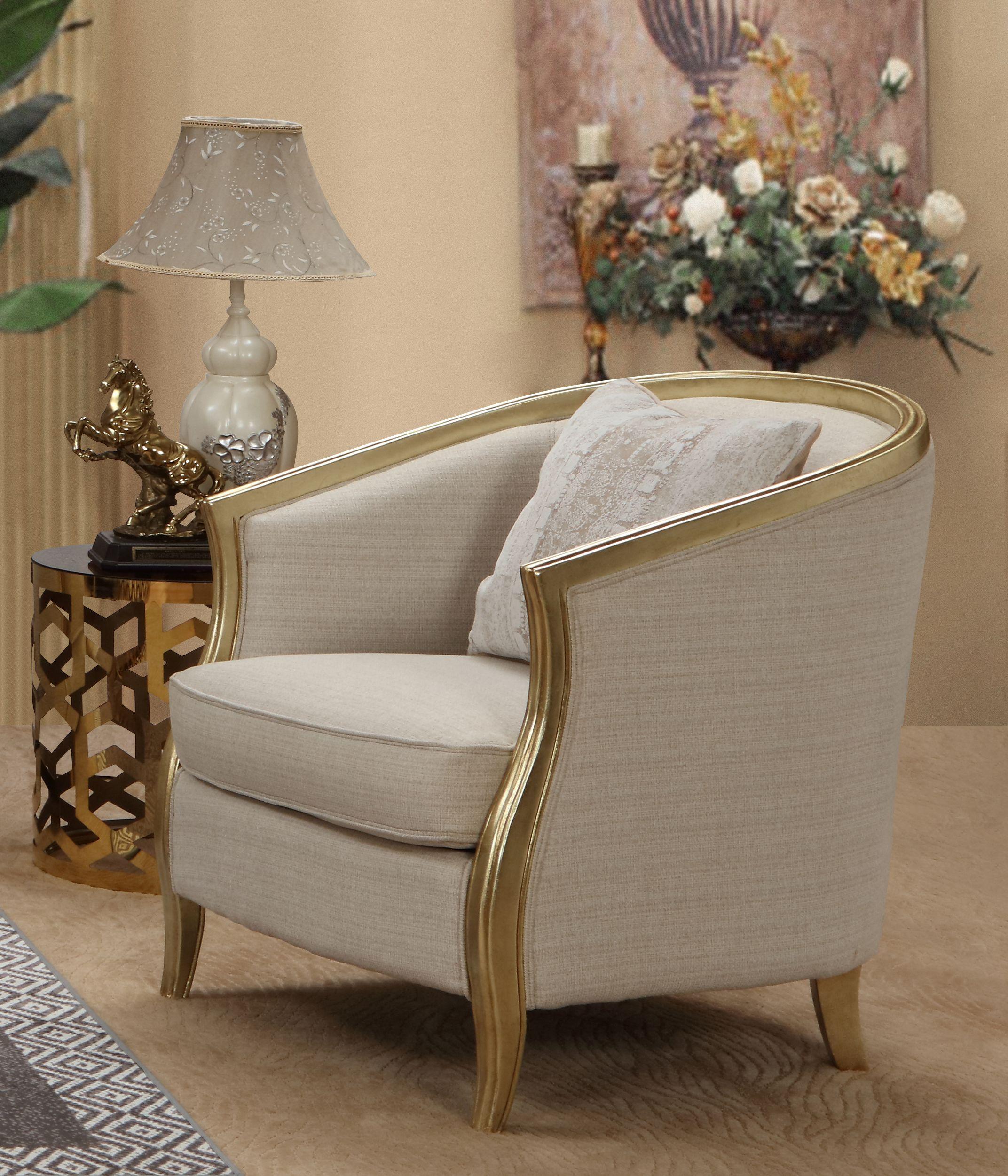

        
Cosmos Furniture Cora Sofa Loveseat and Chair Set Gold/Beige Linen 810053743836

