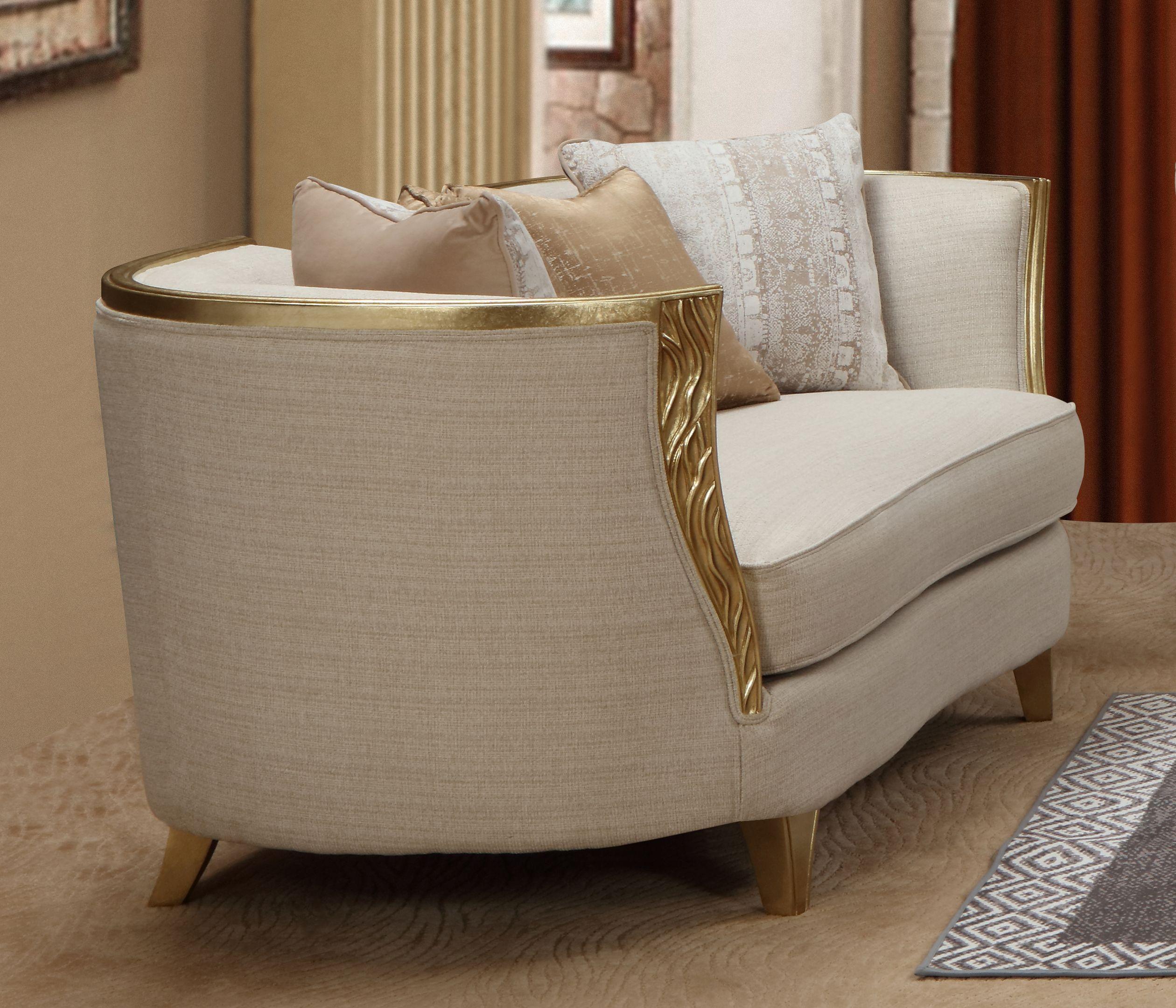 

    
Cosmos Furniture Cora Sofa Loveseat and Chair Set Gold/Beige Cora-Set-3

