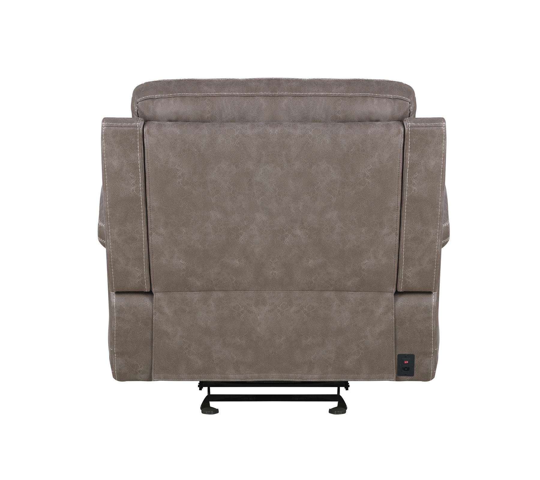 

                    
Coaster 603519PP Wixom Power recliner Taupe Faux Suede Purchase 

