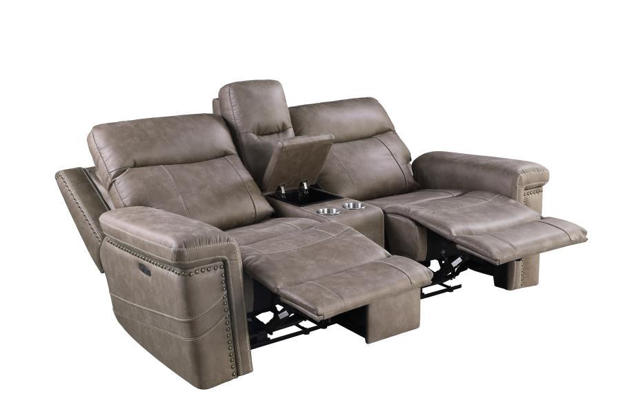 

    
Coaster 603518PP Wixom Power Reclining Loveseat Taupe 603518PP
