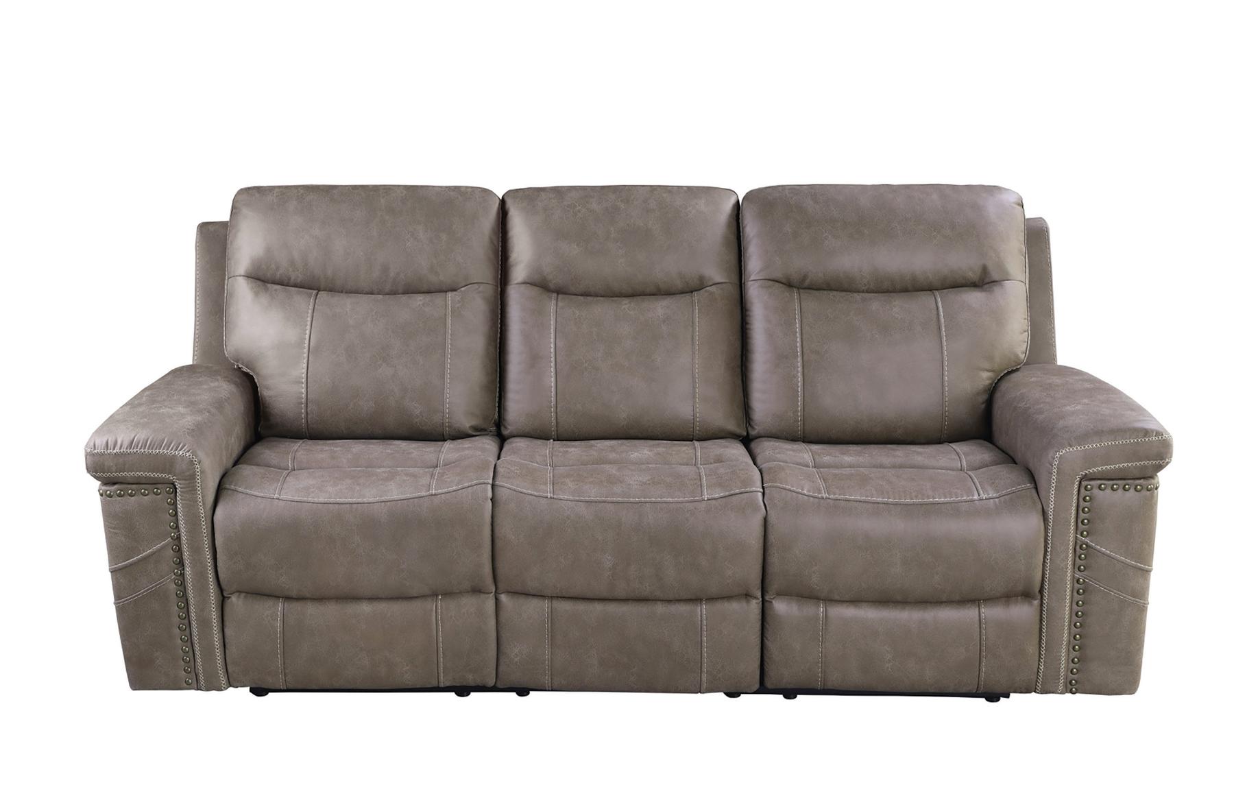 

    
Modern Taupe Faux Suede Power Reclining Sofa Coaster 603517PP Wixom
