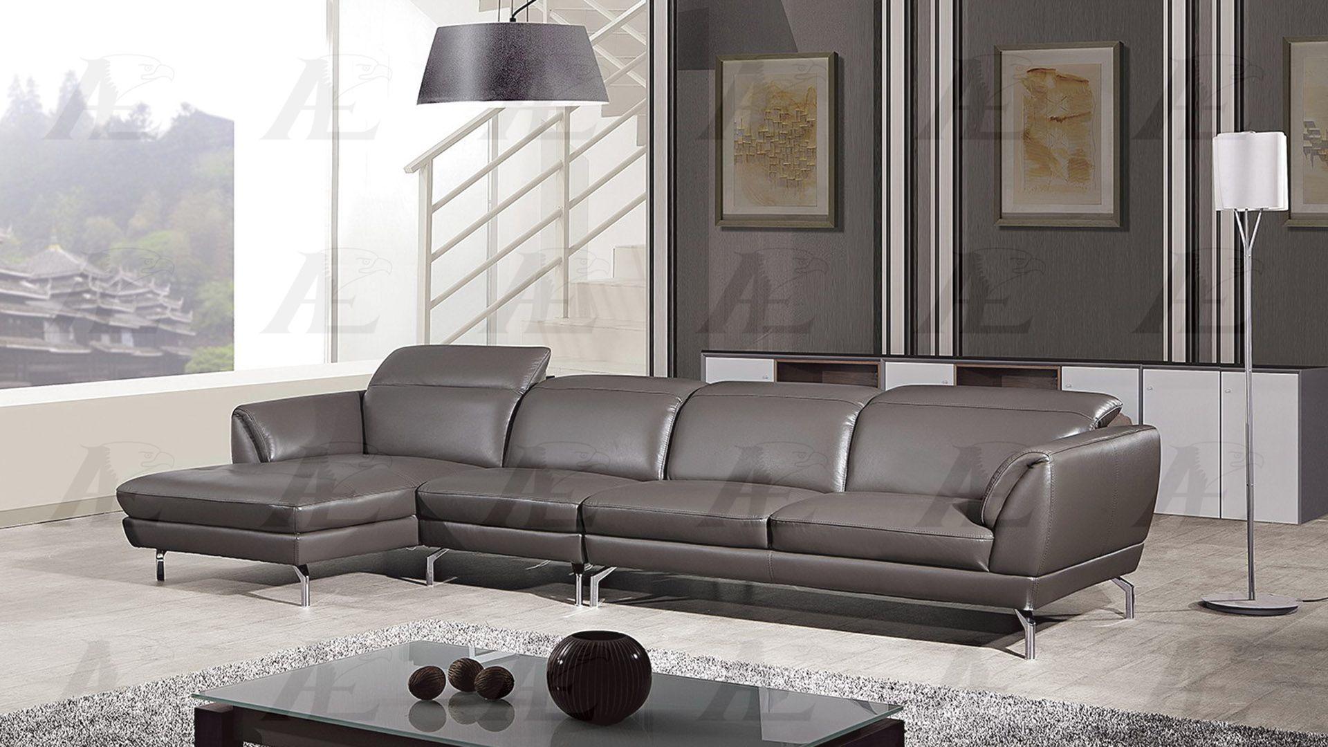 

    
Taupe Italian Leather Sectional Sofa RIGHT EK-L023-TPE American Eagle Modern
