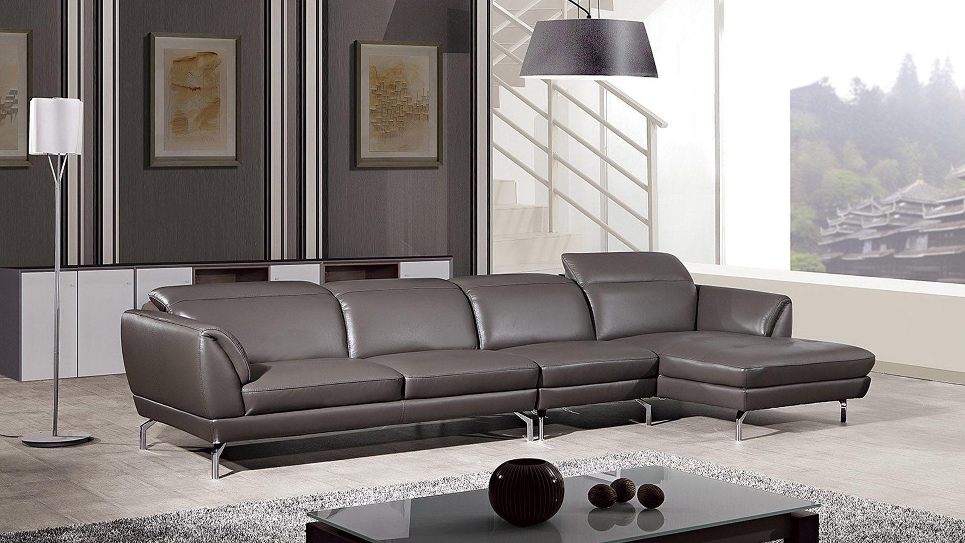 

    
Taupe Italian Leather Sectional Sofa LEFT EK-L023-TPE American Eagle Modern
