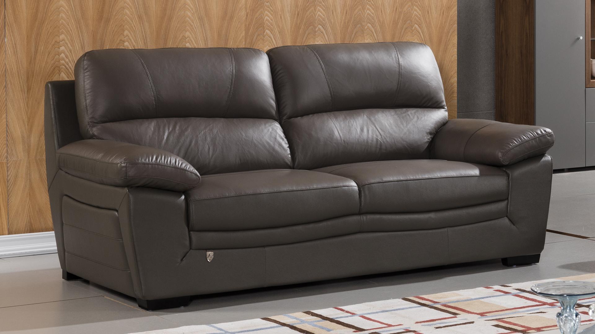 

    
Taupe Top Grain Italian Leather Sofa Set 3Pcs EK045-TPE American Eagle Modern
