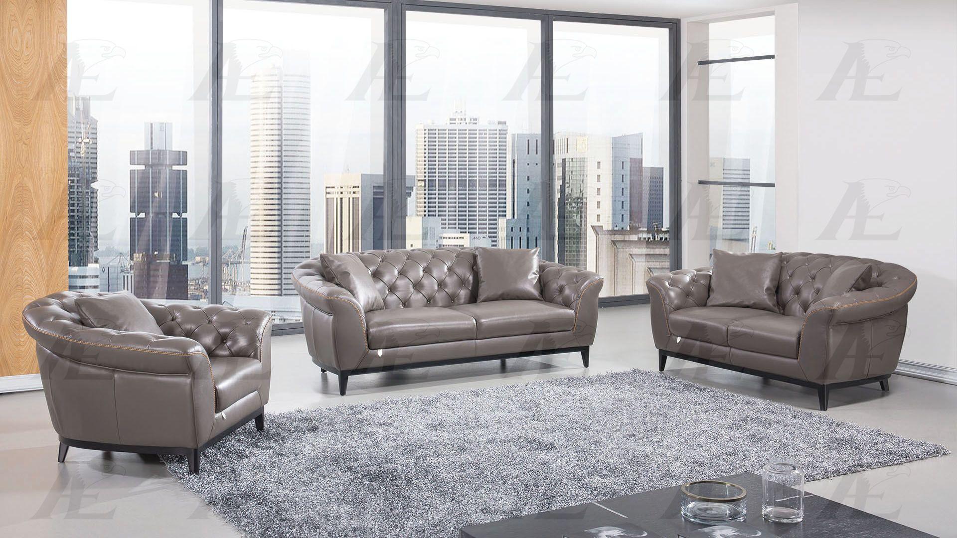 

    
Taupe Italian Top Grain Leather Sofa Set 3 Pcs EK093-TPE American Eagle Modern
