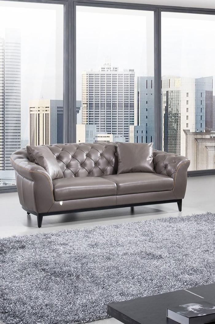 

                    
American Eagle Furniture EK093-TPE Sofa Set Taupe Top grain leather Purchase 
