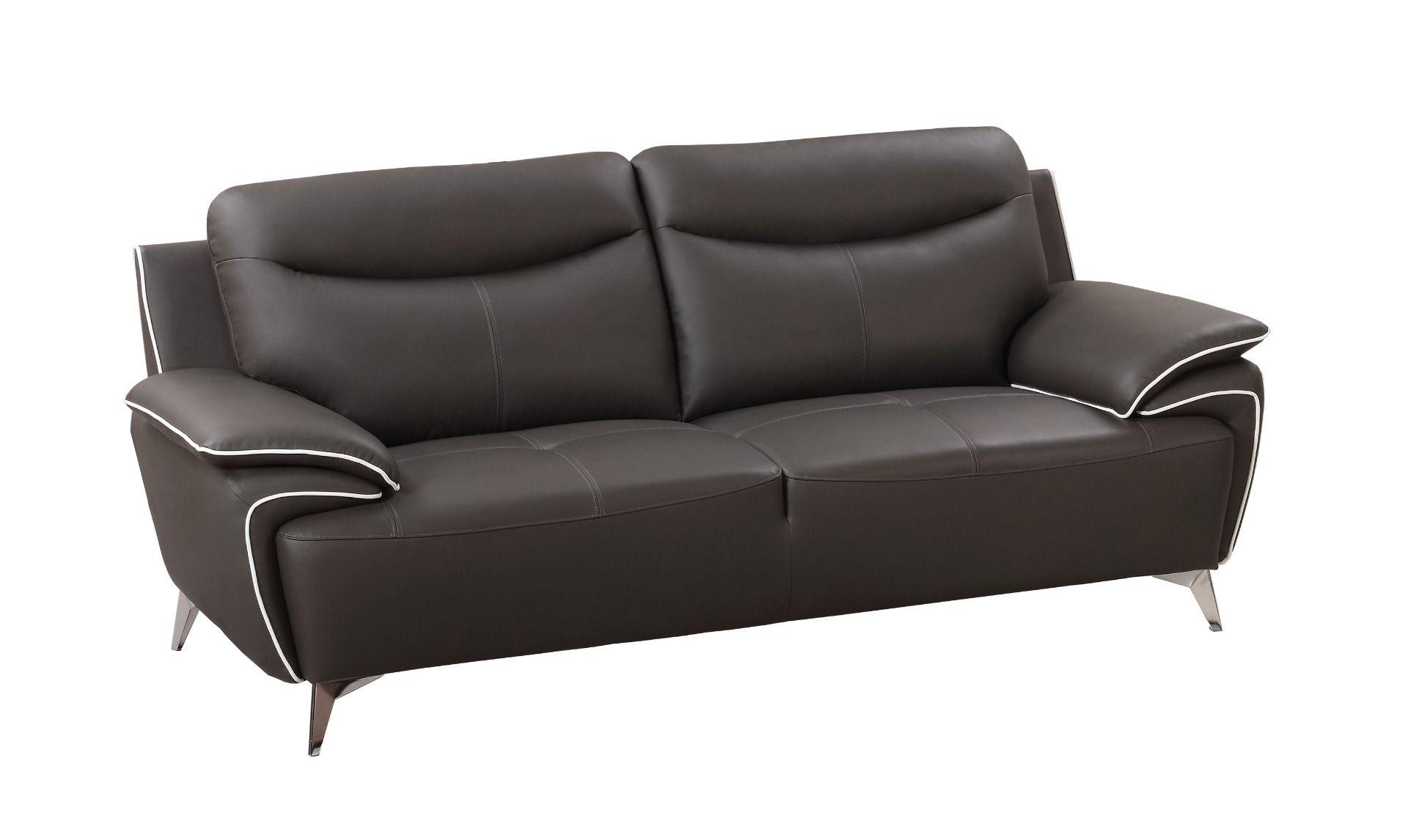 

    
Modern Taupe Leather Sofa American Eagle EK531-TPE
