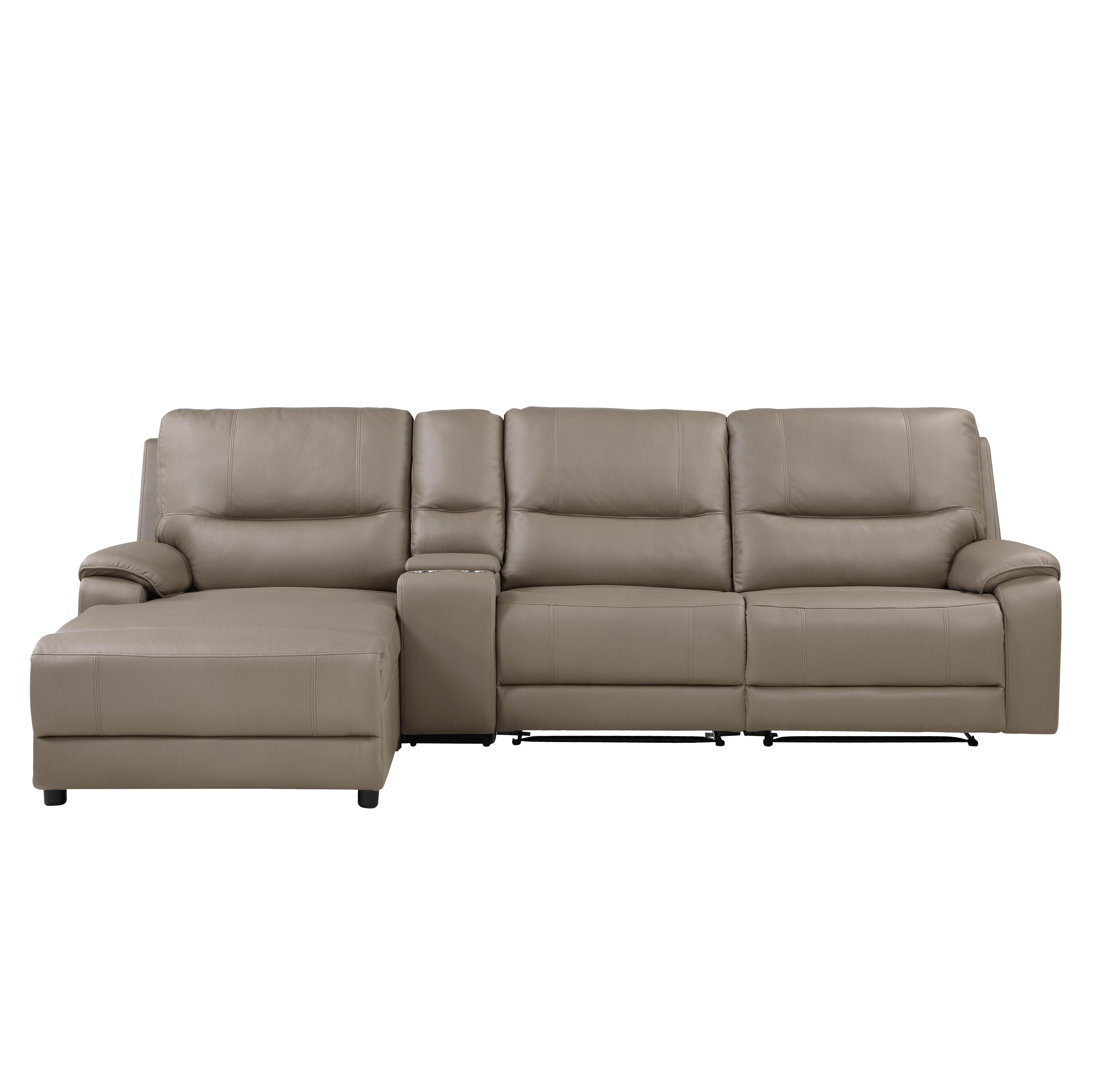 

    
Modern Taupe Microfiber 4-Piece LSF Power Reclining Sectional Homelegance 9429TP*4LCRRPWH LeGrande
