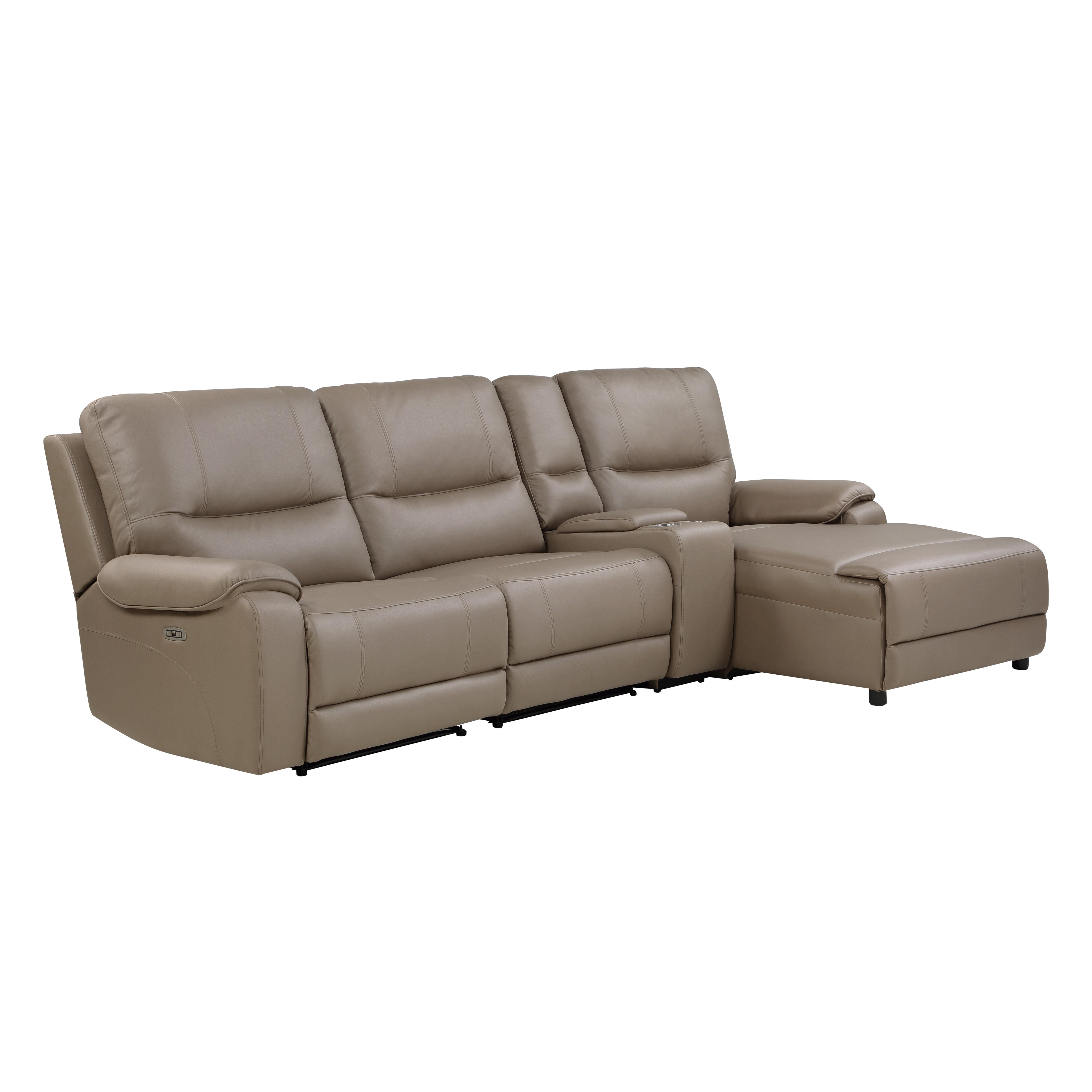 

    
Modern Taupe Microfiber 4-Piece RSF Power Reclining Sectional Homelegance 9429TP*4RCLRPWH LeGrande
