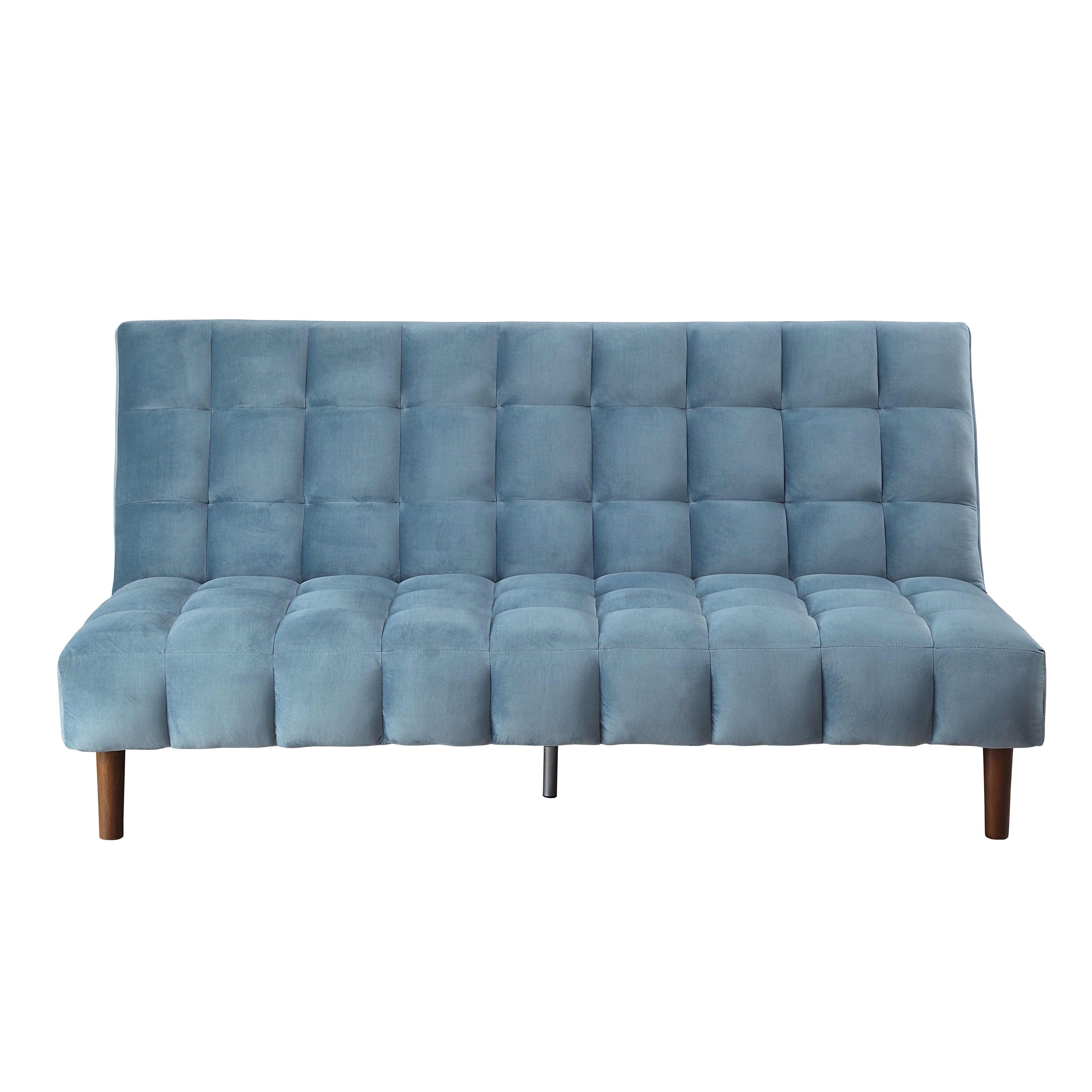 

    
Modern Teal Velvet & Dark Walnut Finish Futon Sofa by Acme Yolandi 57202
