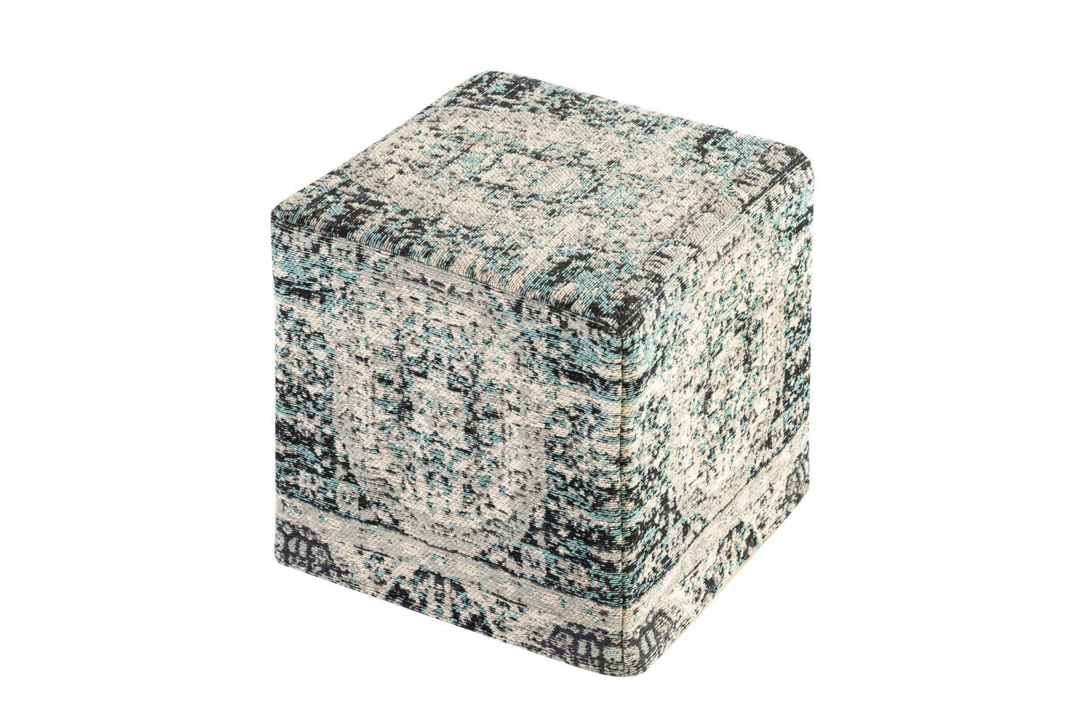 

    
Modern Teal Wood Square Pouf Albany Living 1808
