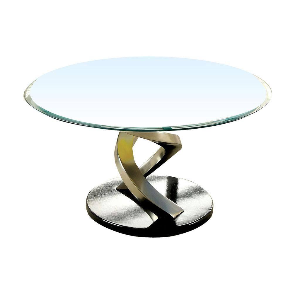 

    
Satin Plated Tempered Glass Coffee Table NOVA CM4729C FOA Modern Glam

