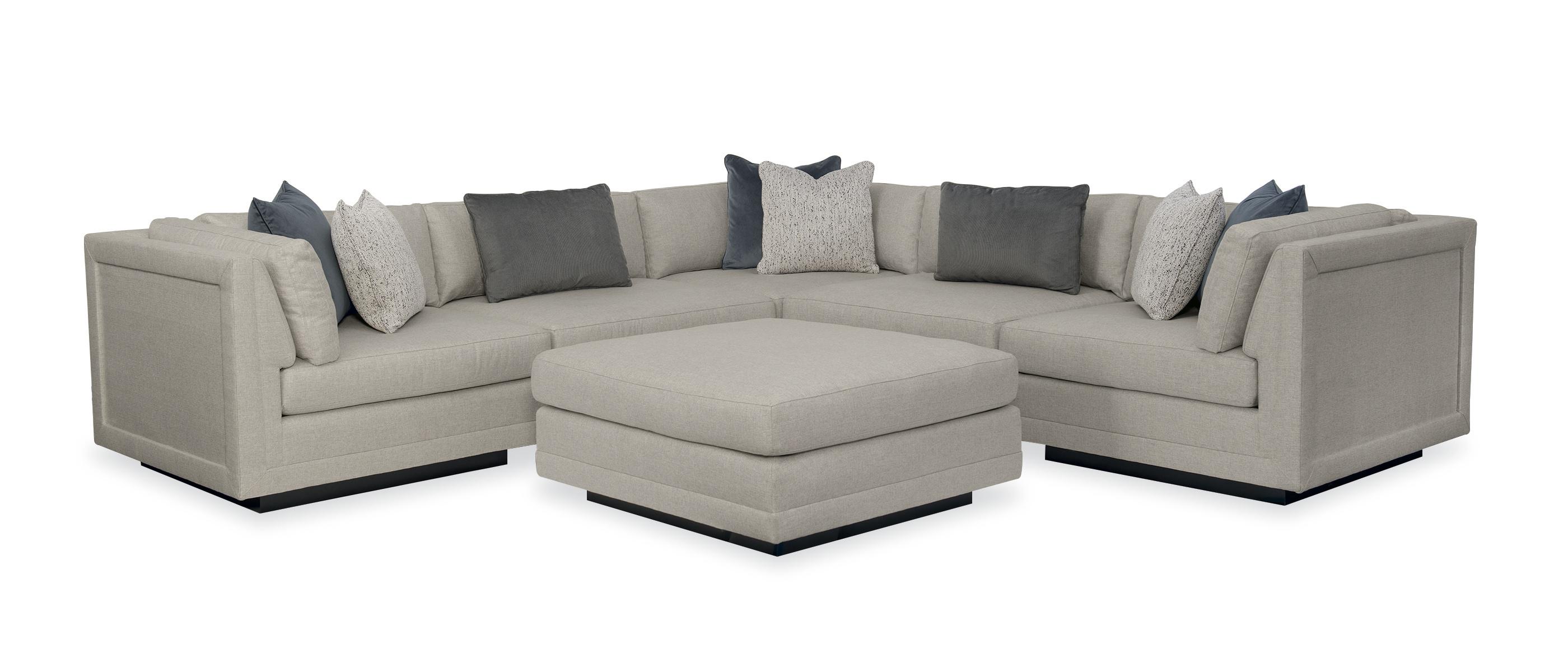 

    
Modern Textured Tweed Pattern Fusion 6 Piece Sectional by Caracole
