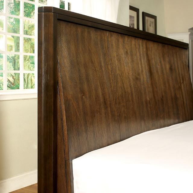 

    
Modern Tobacco Oak Solid Wood California King Panel Bed Furniture of America Corsica CM7608-CK
