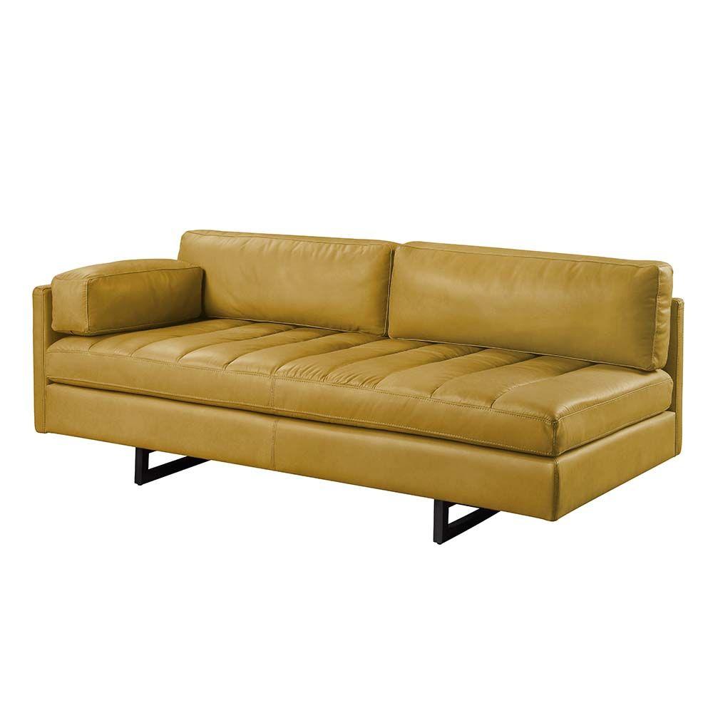 

    
Modern Tumeric Top Grain Leather Upholstery Sofa Acme Radia
