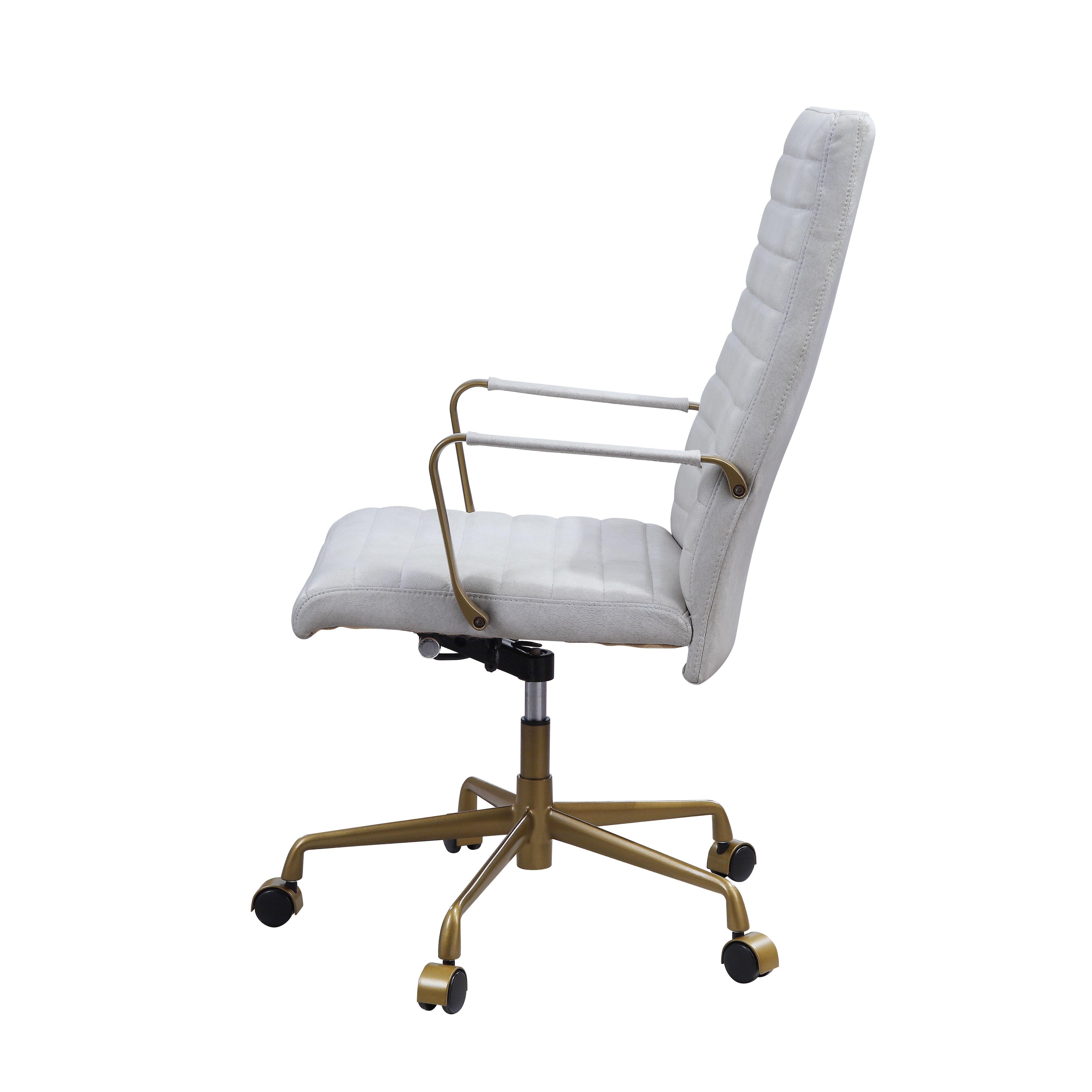 

    
Modern Vintage White Leather Office Chair by Acme Duralo 93168
