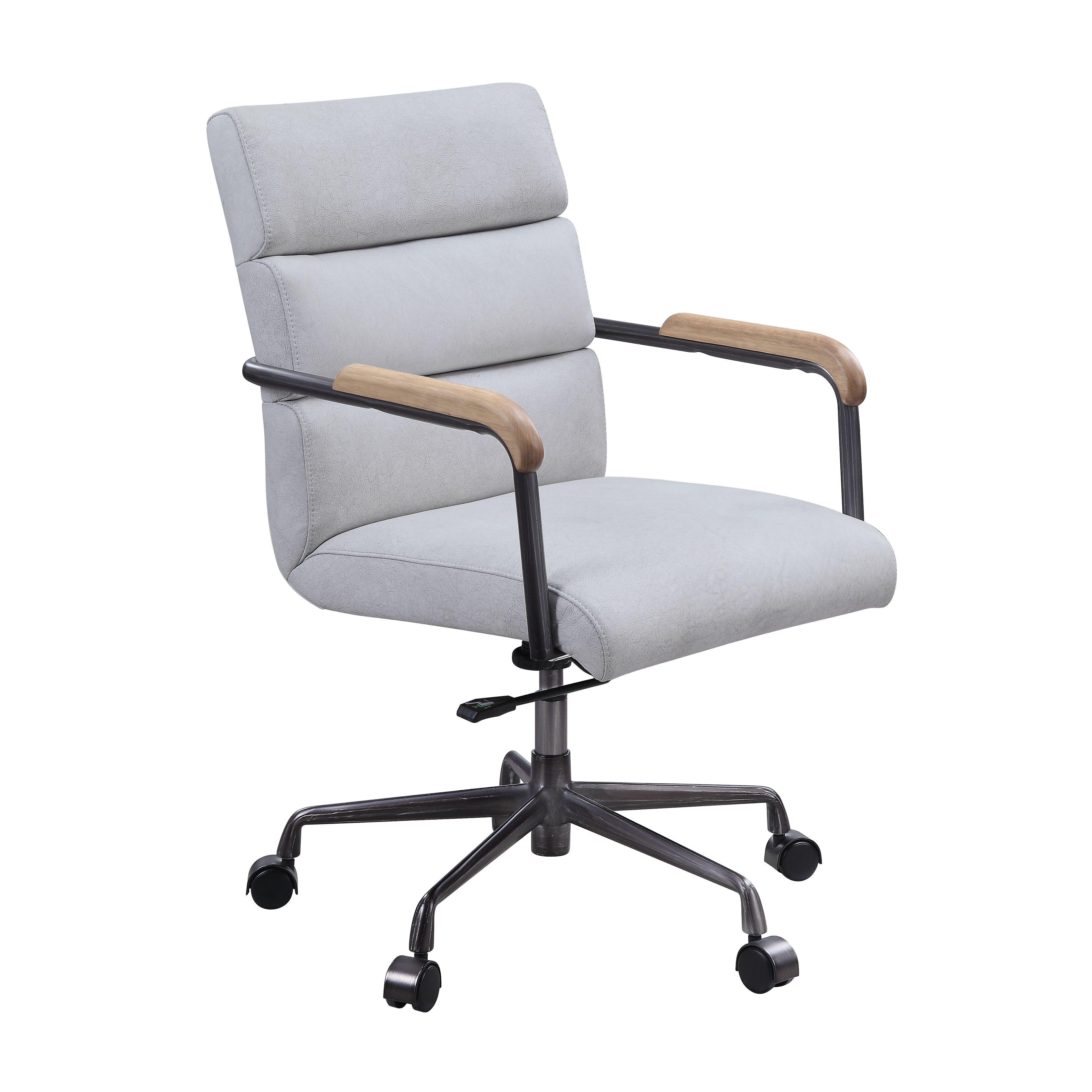

    
93243 Modern Vintage White Top Grain Leather Office Chair by Acme Halcyon 93243
