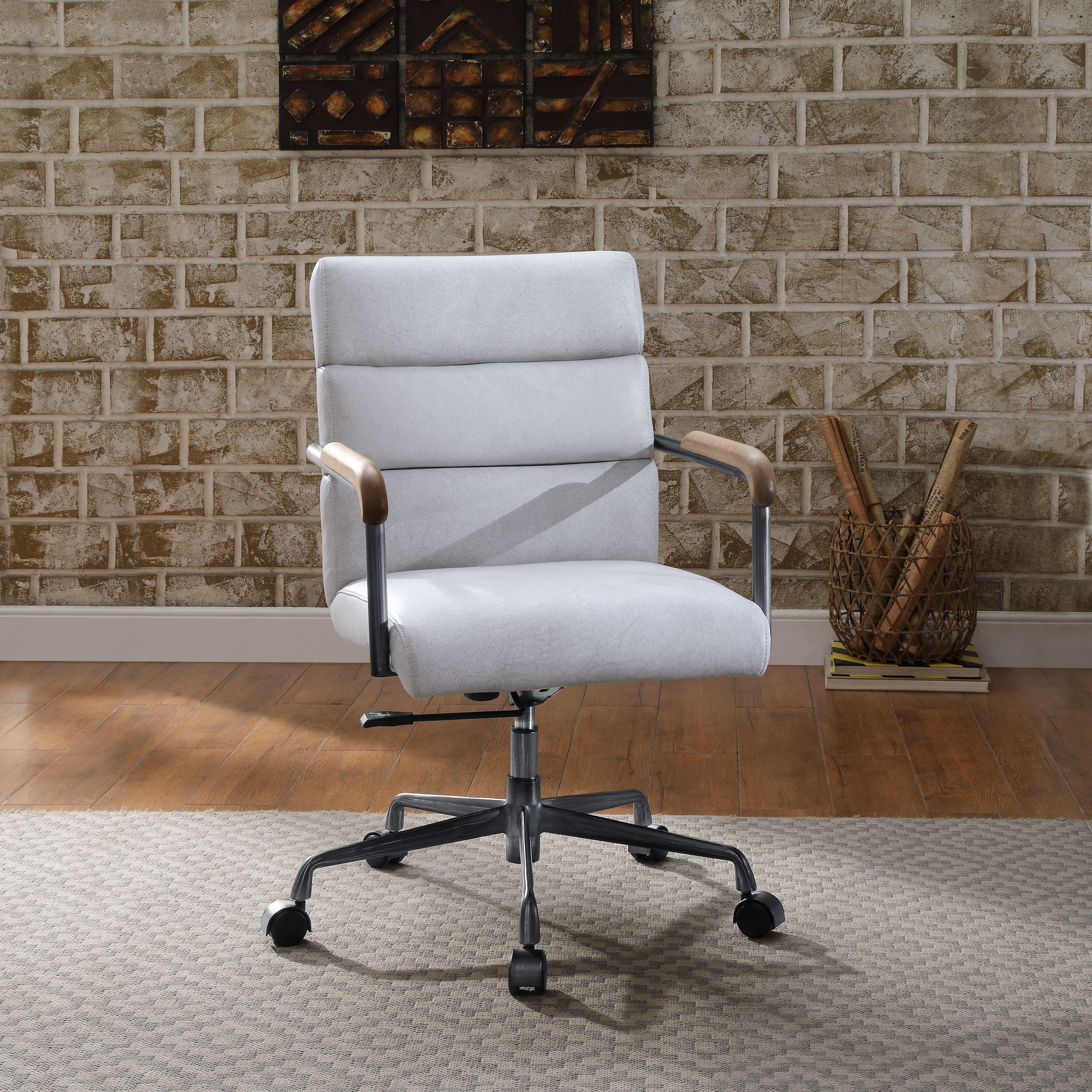 

    
 Order  Modern Vintage White Top Grain Leather Office Chair by Acme Halcyon 93243
