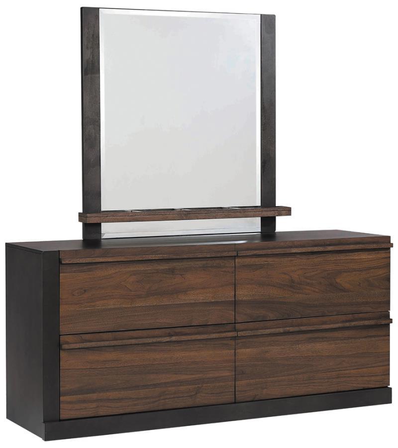

    
Modern Walnut Asian Hardwood Dresser w/Mirror Coaster 224283 Azalia
