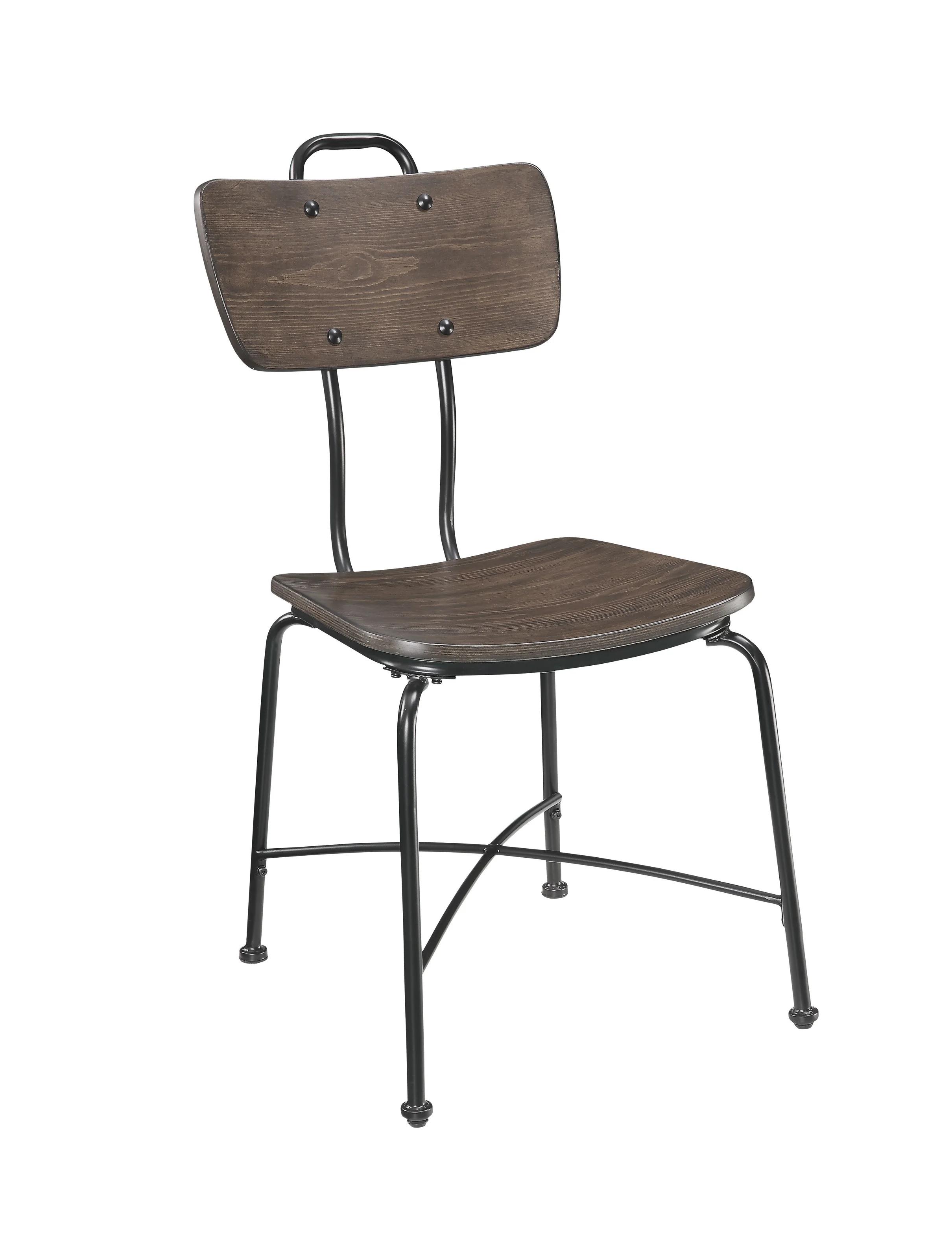 

    
Modern Walnut & Black 2 Dining Chairs by Acme Garron 70737-2pcs
