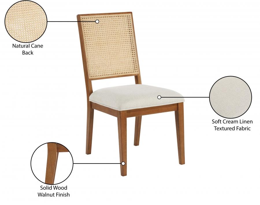 

    
 Order  Modern Walnut/Cream Wood Side Chair Set 2PCS Meridian Furniture Butterfly 705Walnut-C-2PCS
