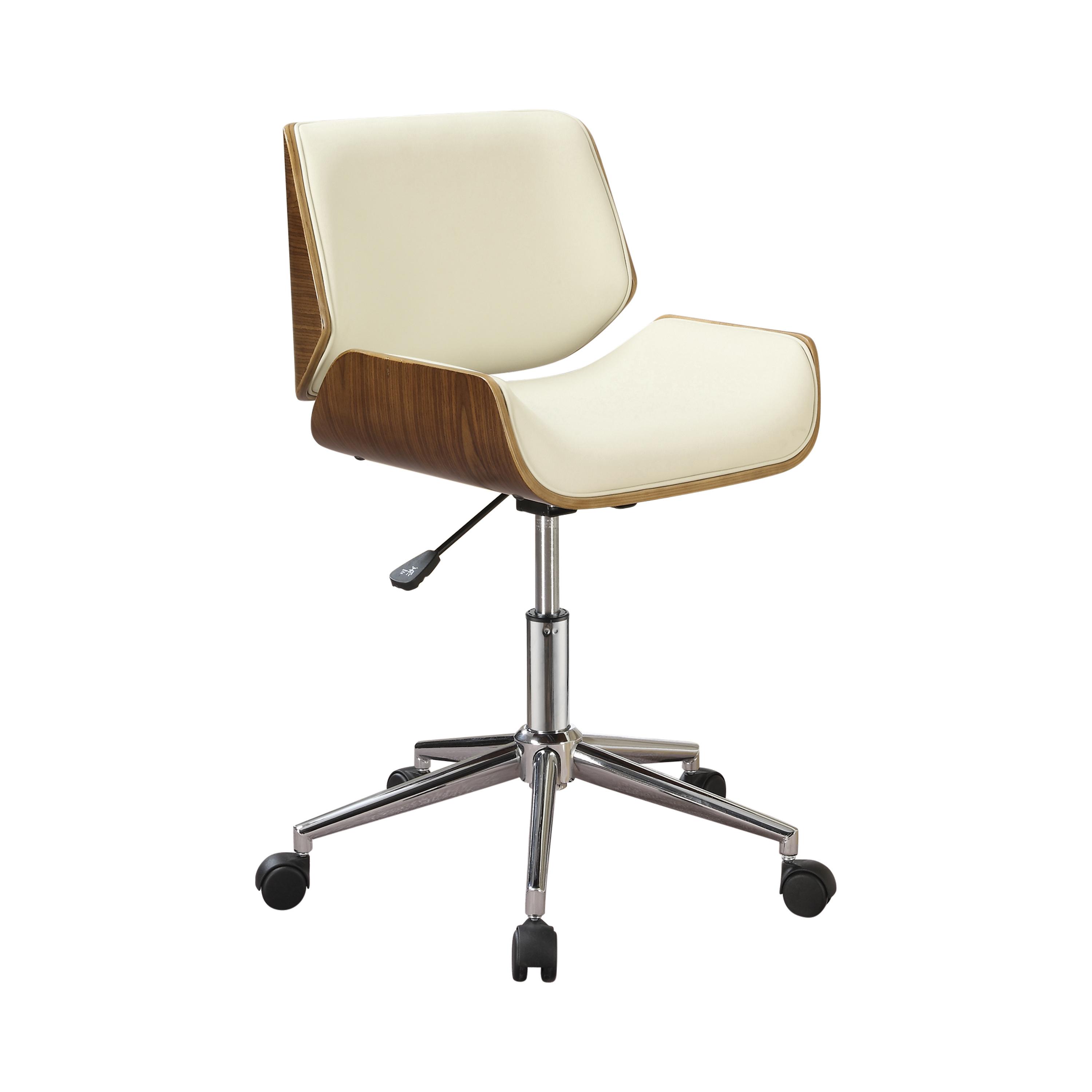 Modern Office Chair 800613 800613 in Cream Leatherette