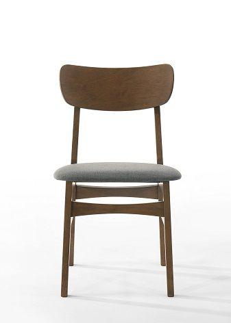 

    
Modern Walnut & Gray Fabric 2 Straight Chair Set by VIG Modrest Castillo

