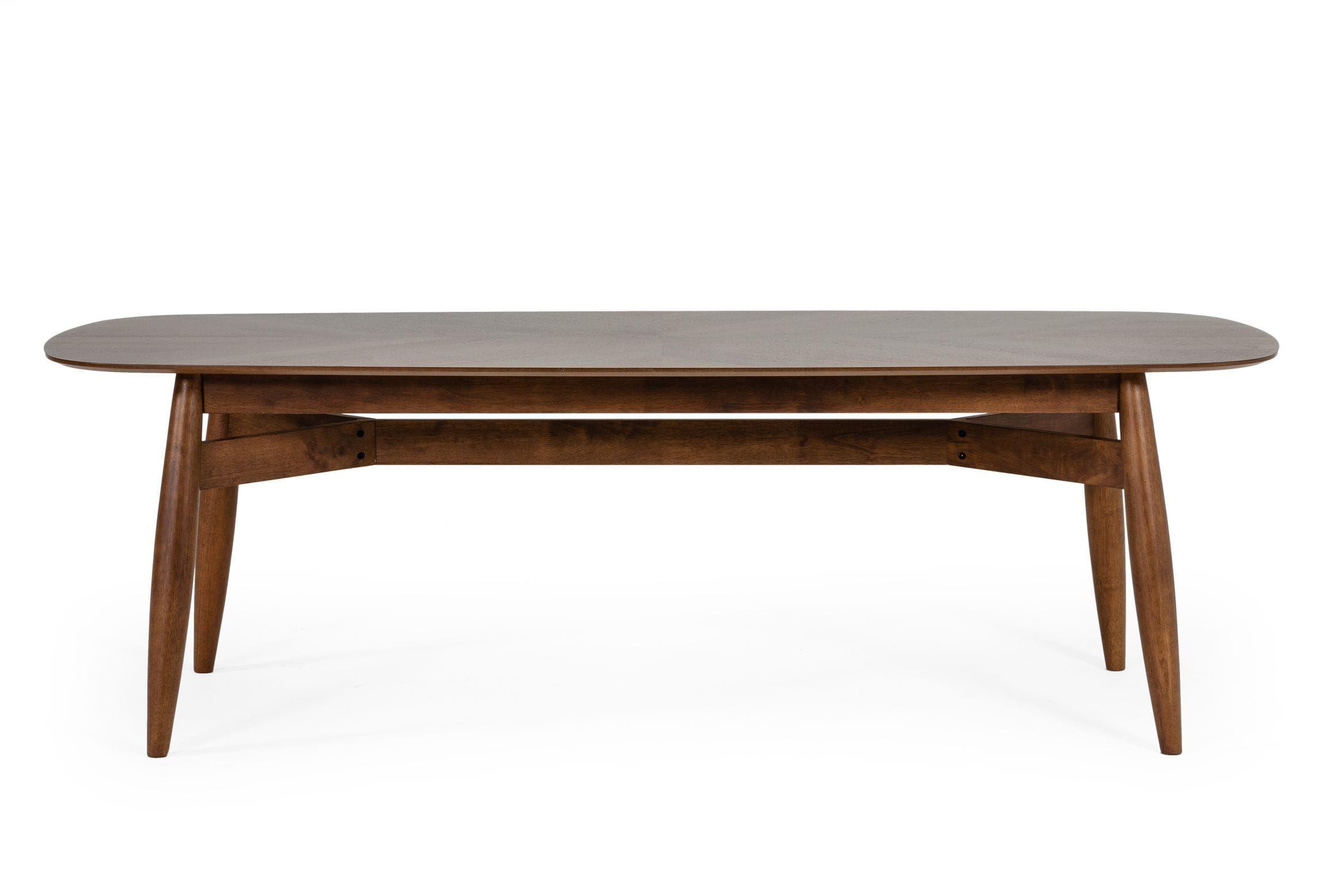 Contemporary, Modern Dining Table Ackley VGMAMIT-8117 in Walnut 